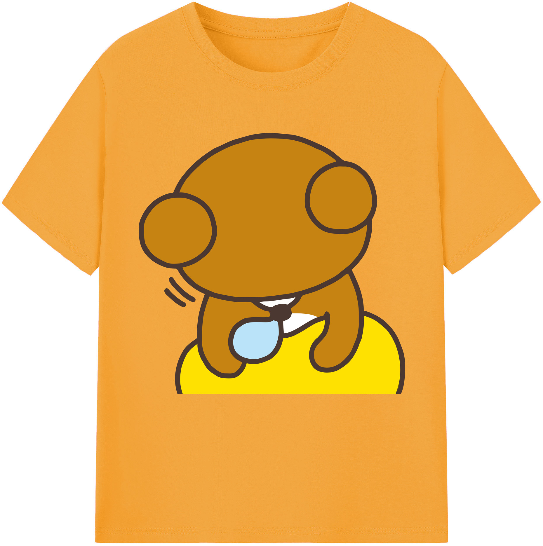 （画像用） リラックマ リラックマ キイロイトリ Rilakkuma Korilakkuma Kiiroitori レディースカジュアルプリントTシャツ（綿100％）