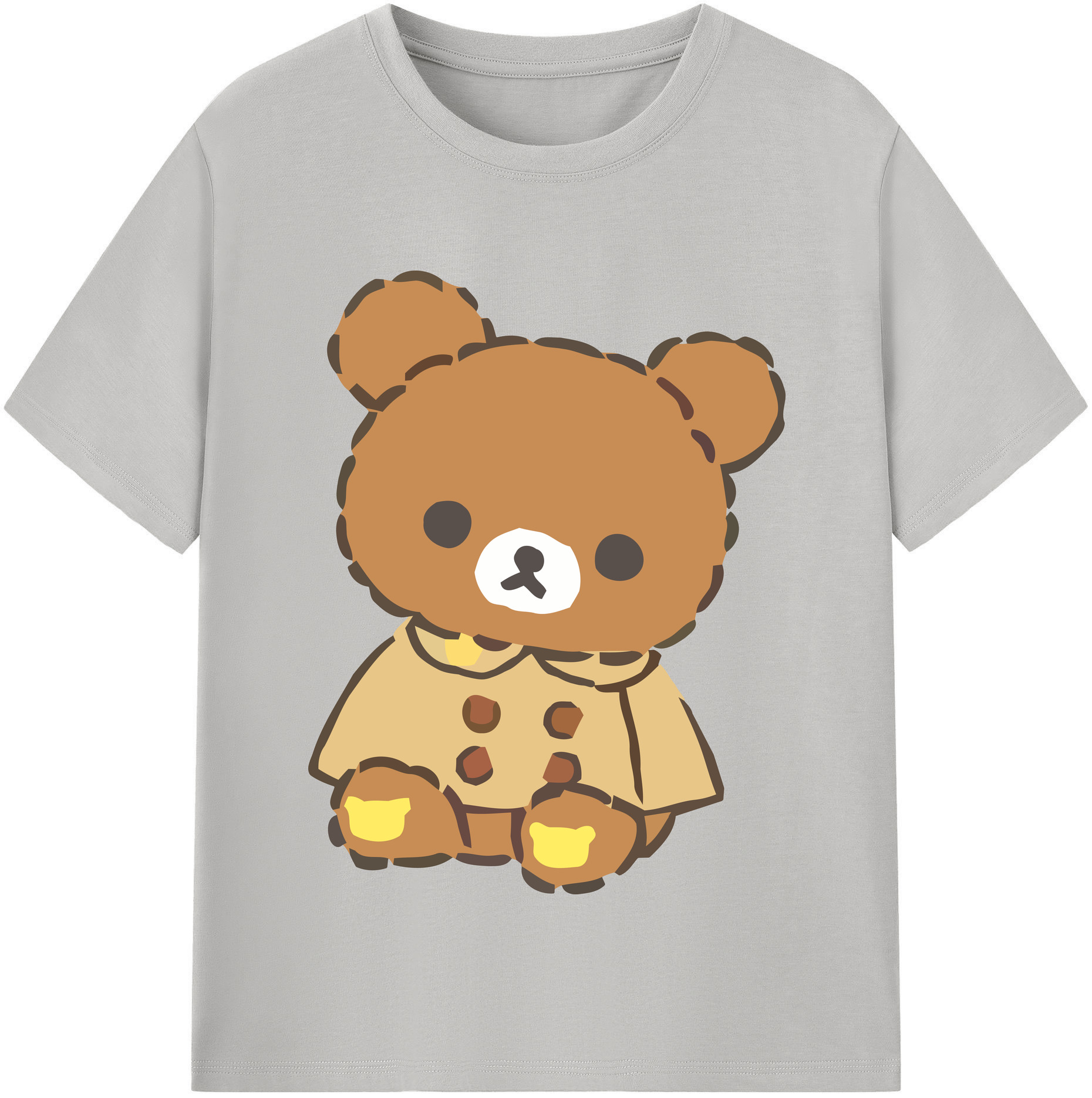 （画像用） リラックマ リラックマ キイロイトリ Rilakkuma Korilakkuma Kiiroitori レディースカジュアルプリントTシャツ（綿100％）