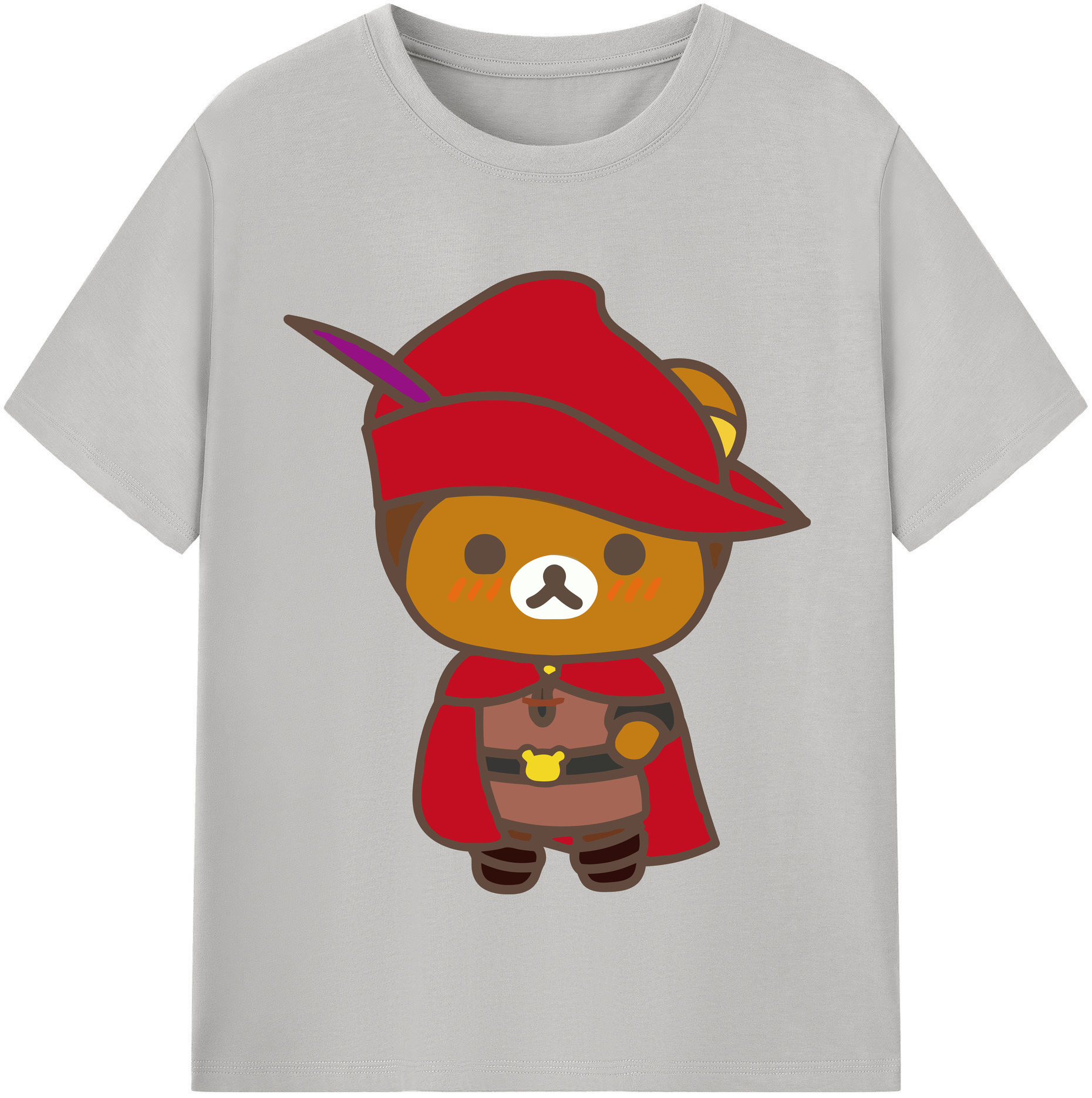 （画像用） リラックマ リラックマ キイロイトリ Rilakkuma Korilakkuma Kiiroitori レディースカジュアルプリントTシャツ（綿100％）
