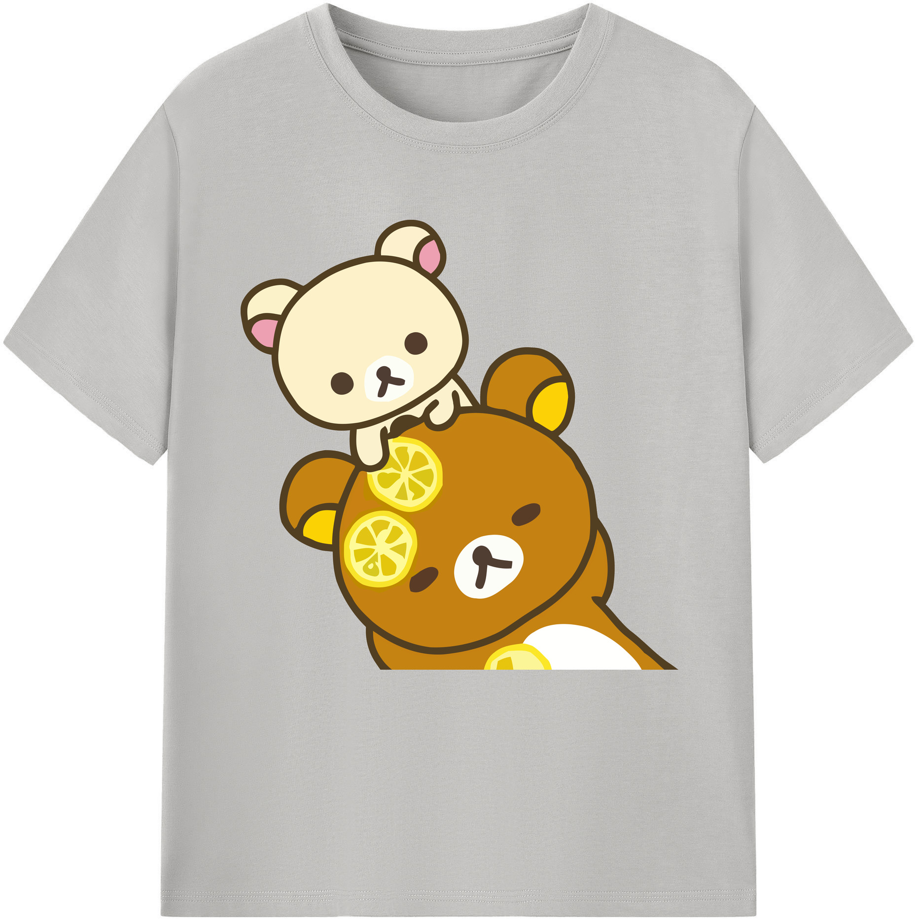 （画像用） リラックマ リラックマ キイロイトリ Rilakkuma Korilakkuma Kiiroitori レディースカジュアルプリントTシャツ（綿100％）