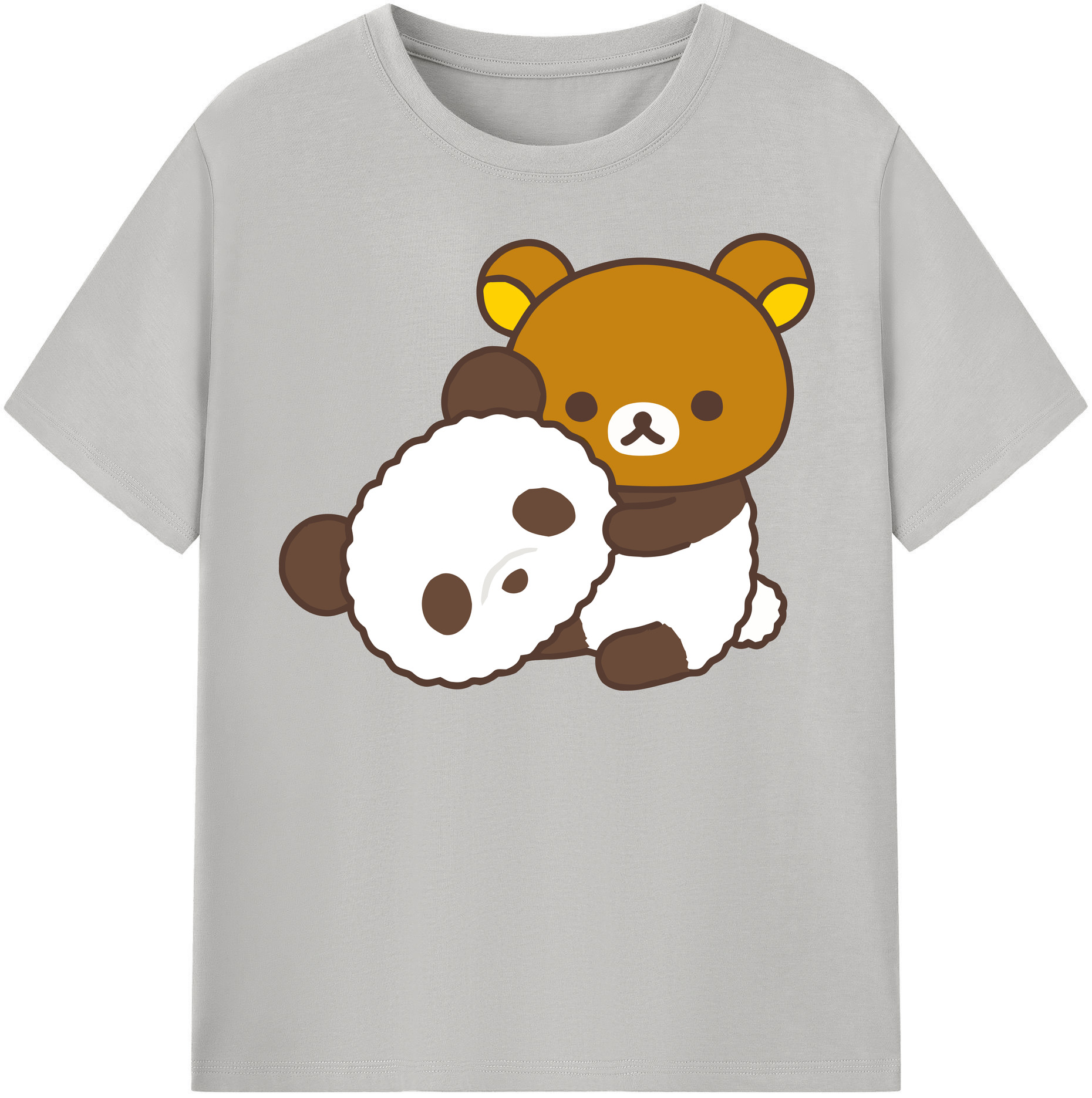 （画像用） リラックマ リラックマ キイロイトリ Rilakkuma Korilakkuma Kiiroitori レディースカジュアルプリントTシャツ（綿100％）