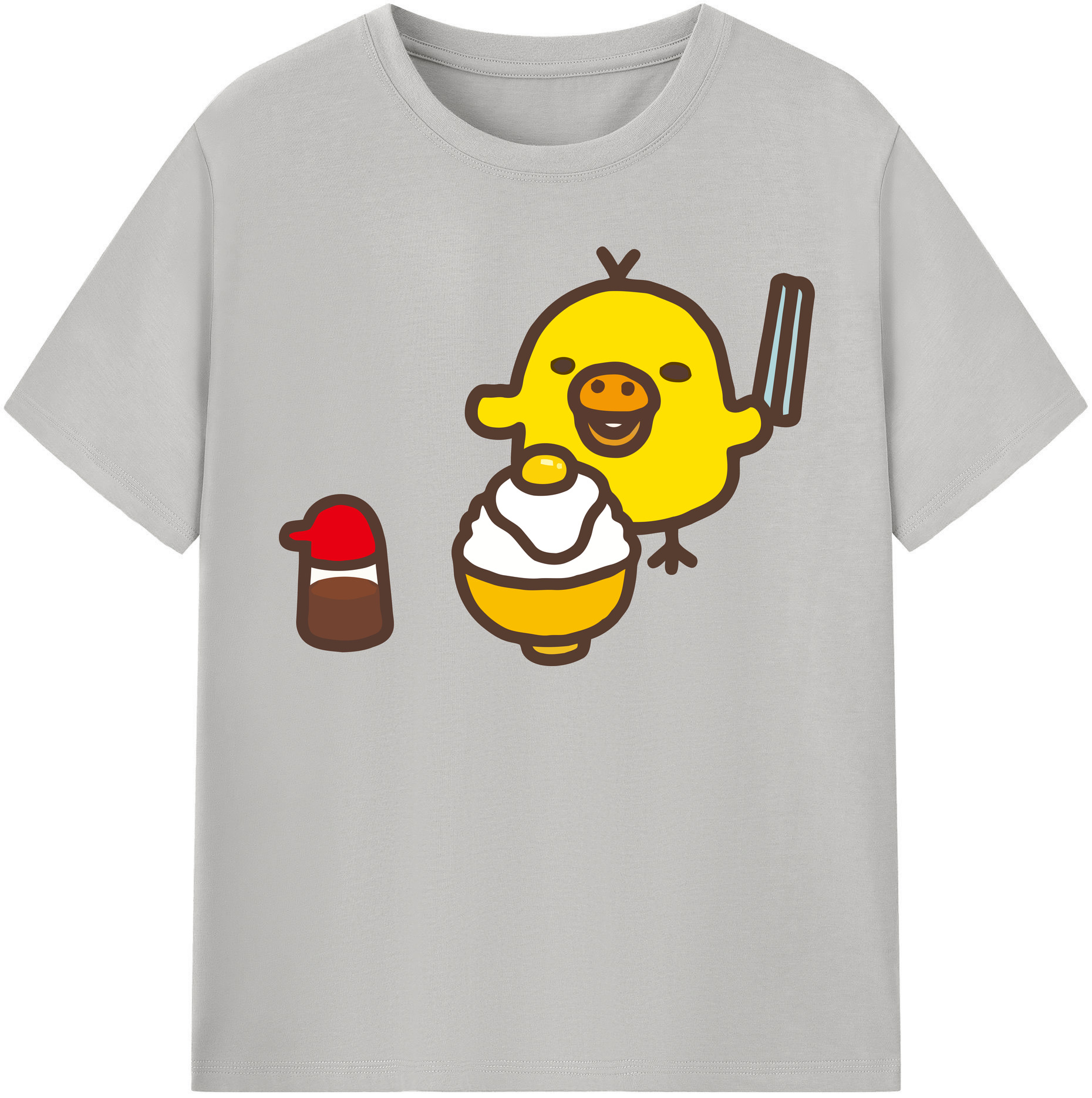 （画像用） リラックマ リラックマ キイロイトリ Rilakkuma Korilakkuma Kiiroitori レディースカジュアルプリントTシャツ（綿100％）