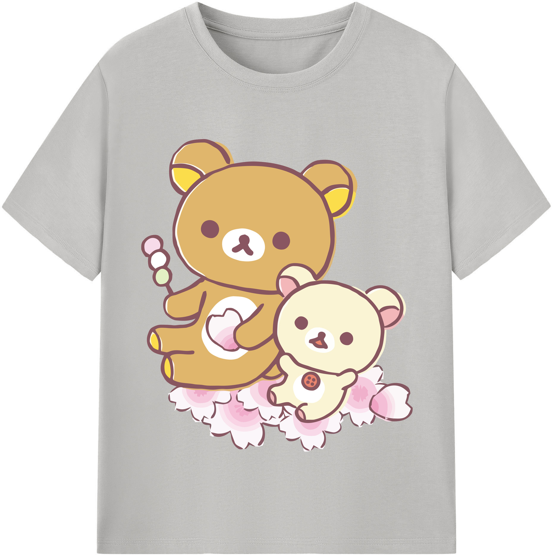 （画像用） リラックマ リラックマ キイロイトリ Rilakkuma Korilakkuma Kiiroitori レディースカジュアルプリントTシャツ（綿100％）