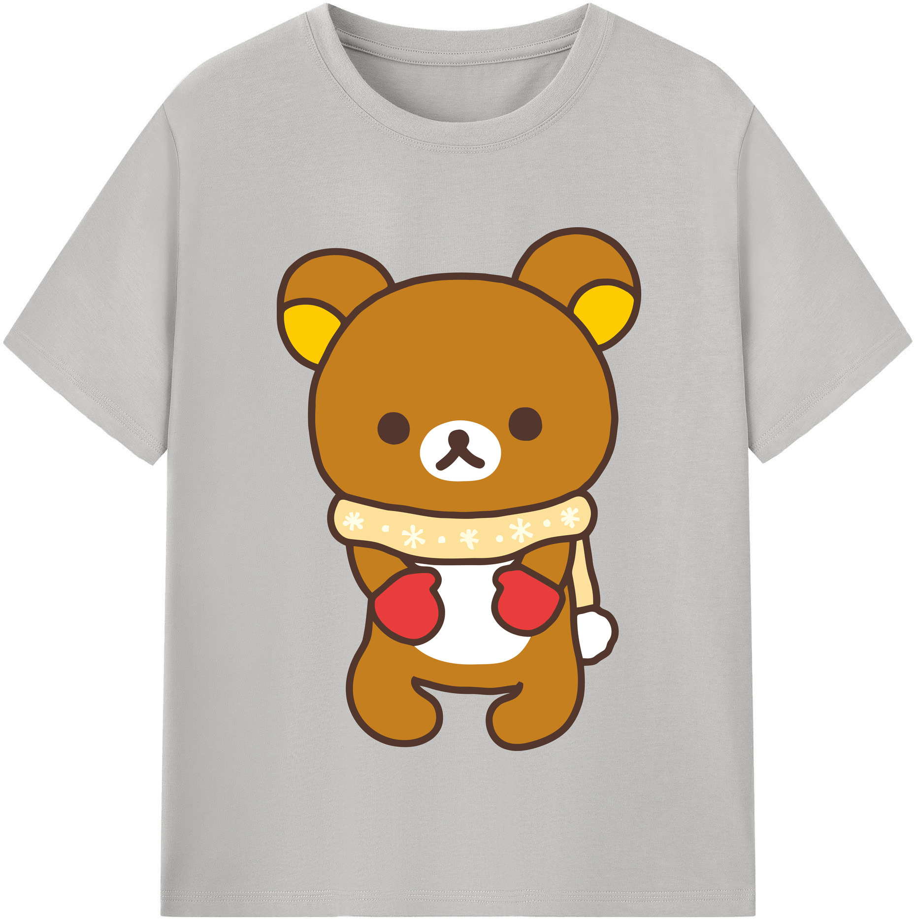 （画像用） リラックマ リラックマ キイロイトリ Rilakkuma Korilakkuma Kiiroitori レディースカジュアルプリントTシャツ（綿100％）
