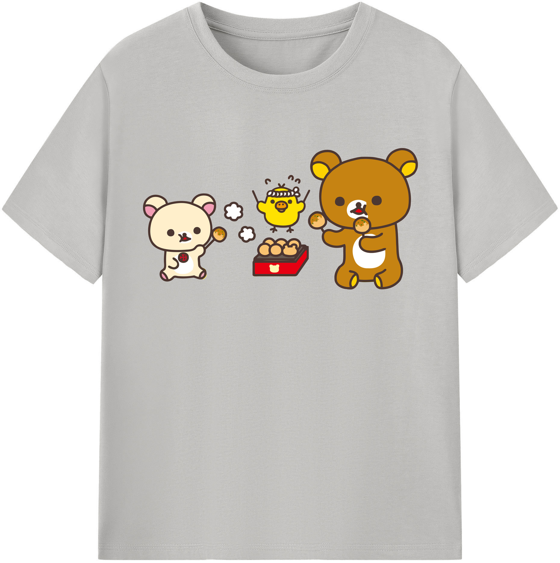 （画像用） リラックマ リラックマ キイロイトリ Rilakkuma Korilakkuma Kiiroitori レディースカジュアルプリントTシャツ（綿100％）