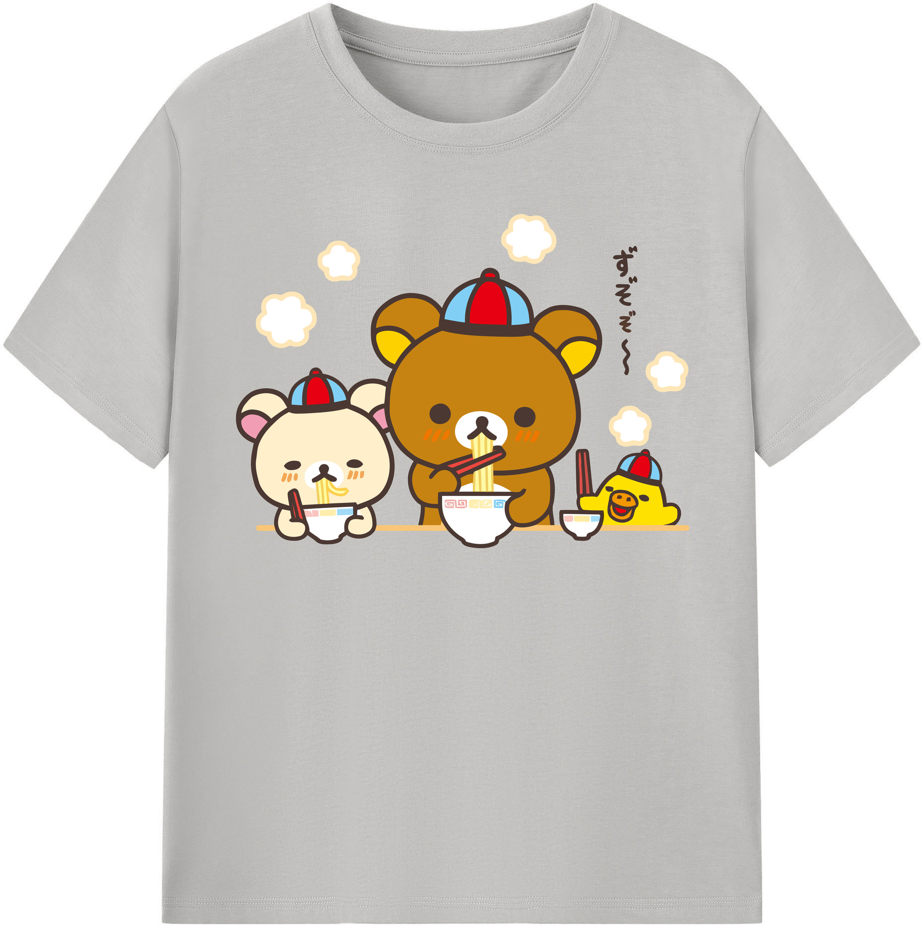 （画像用） リラックマ リラックマ キイロイトリ Rilakkuma Korilakkuma Kiiroitori レディースカジュアルプリントTシャツ（綿100％）