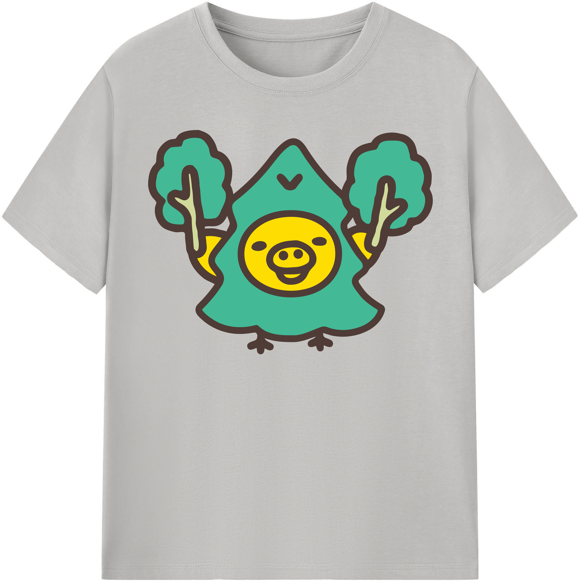 （画像用） リラックマ リラックマ キイロイトリ Rilakkuma Korilakkuma Kiiroitori レディースカジュアルプリントTシャツ（綿100％）