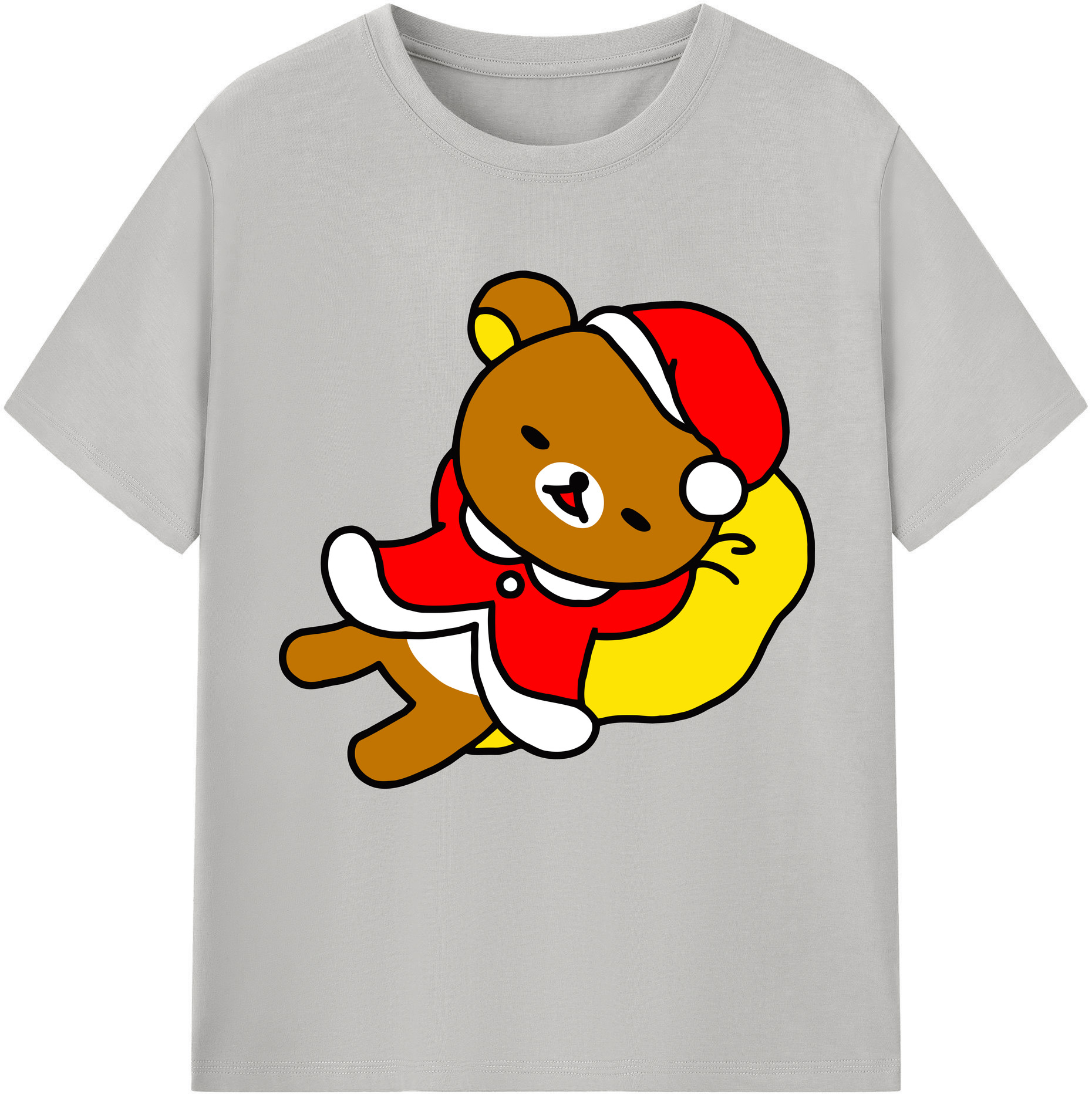 （画像用） リラックマ リラックマ キイロイトリ Rilakkuma Korilakkuma Kiiroitori レディースカジュアルプリントTシャツ（綿100％）