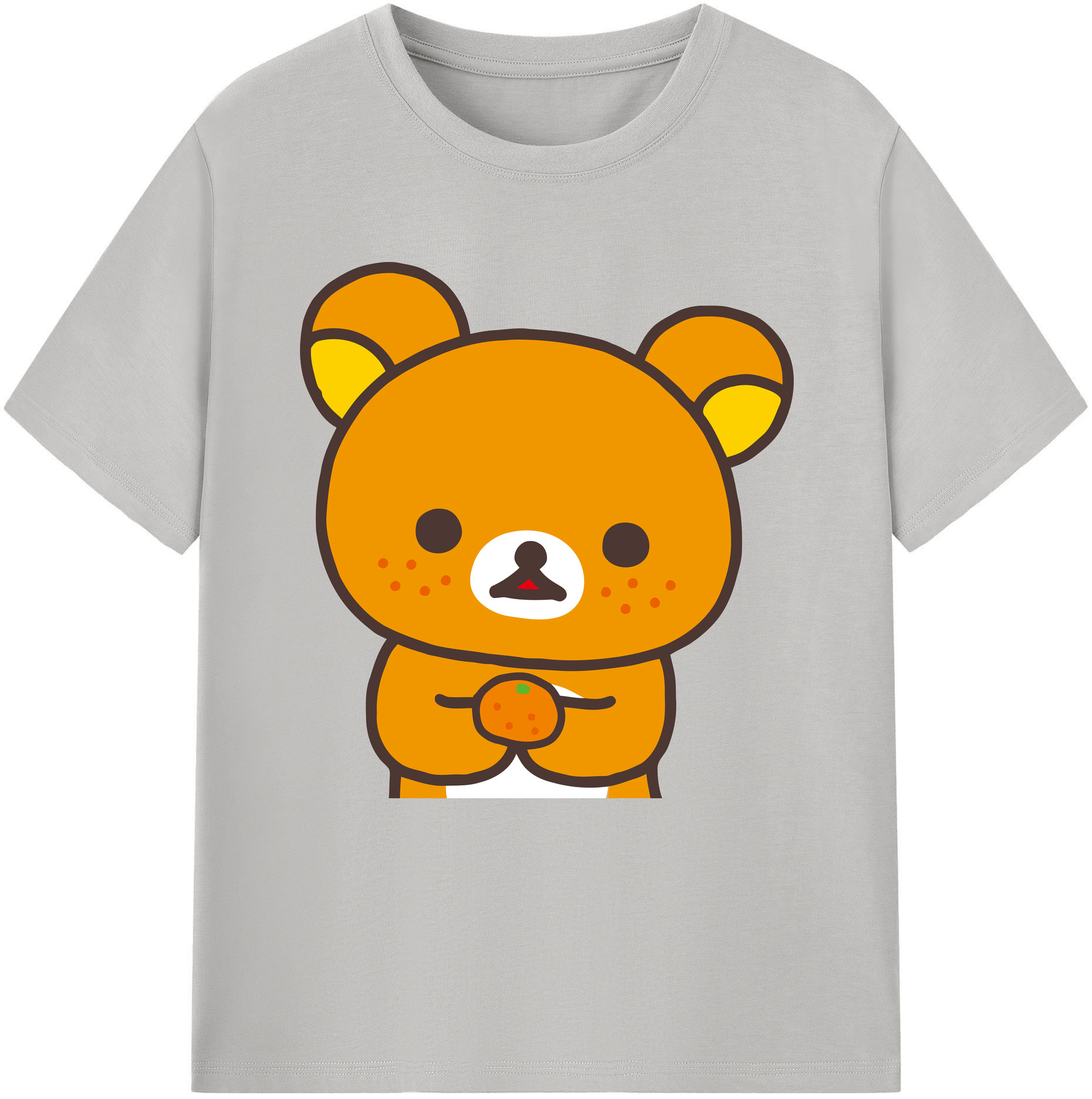 （画像用） リラックマ リラックマ キイロイトリ Rilakkuma Korilakkuma Kiiroitori レディースカジュアルプリントTシャツ（綿100％）