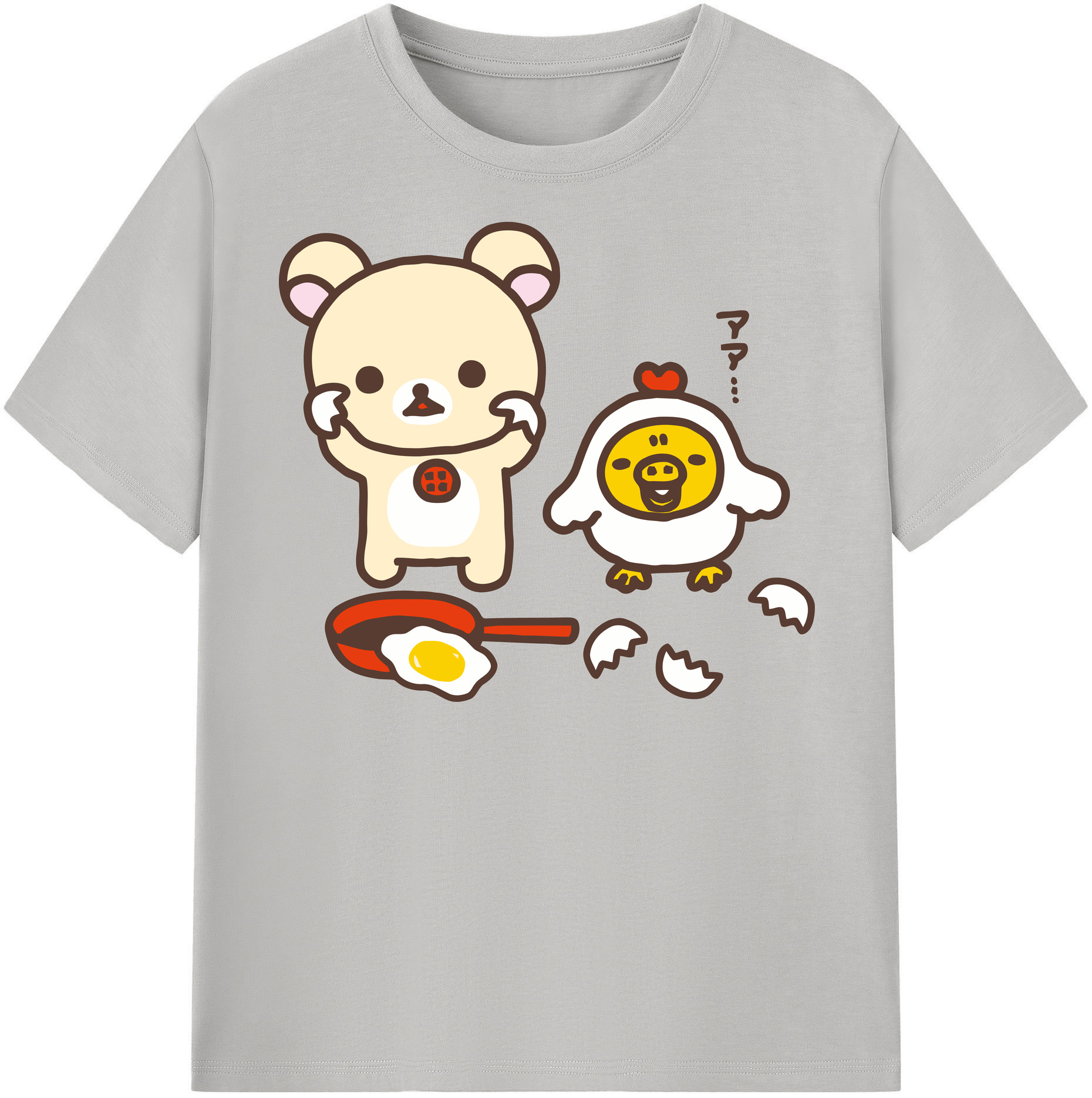 （画像用） リラックマ リラックマ キイロイトリ Rilakkuma Korilakkuma Kiiroitori レディースカジュアルプリントTシャツ（綿100％）