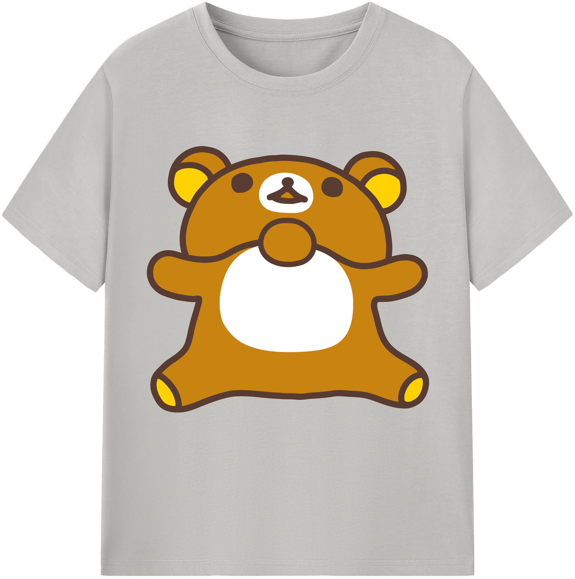 （画像用） リラックマ リラックマ キイロイトリ Rilakkuma Korilakkuma Kiiroitori レディースカジュアルプリントTシャツ（綿100％）
