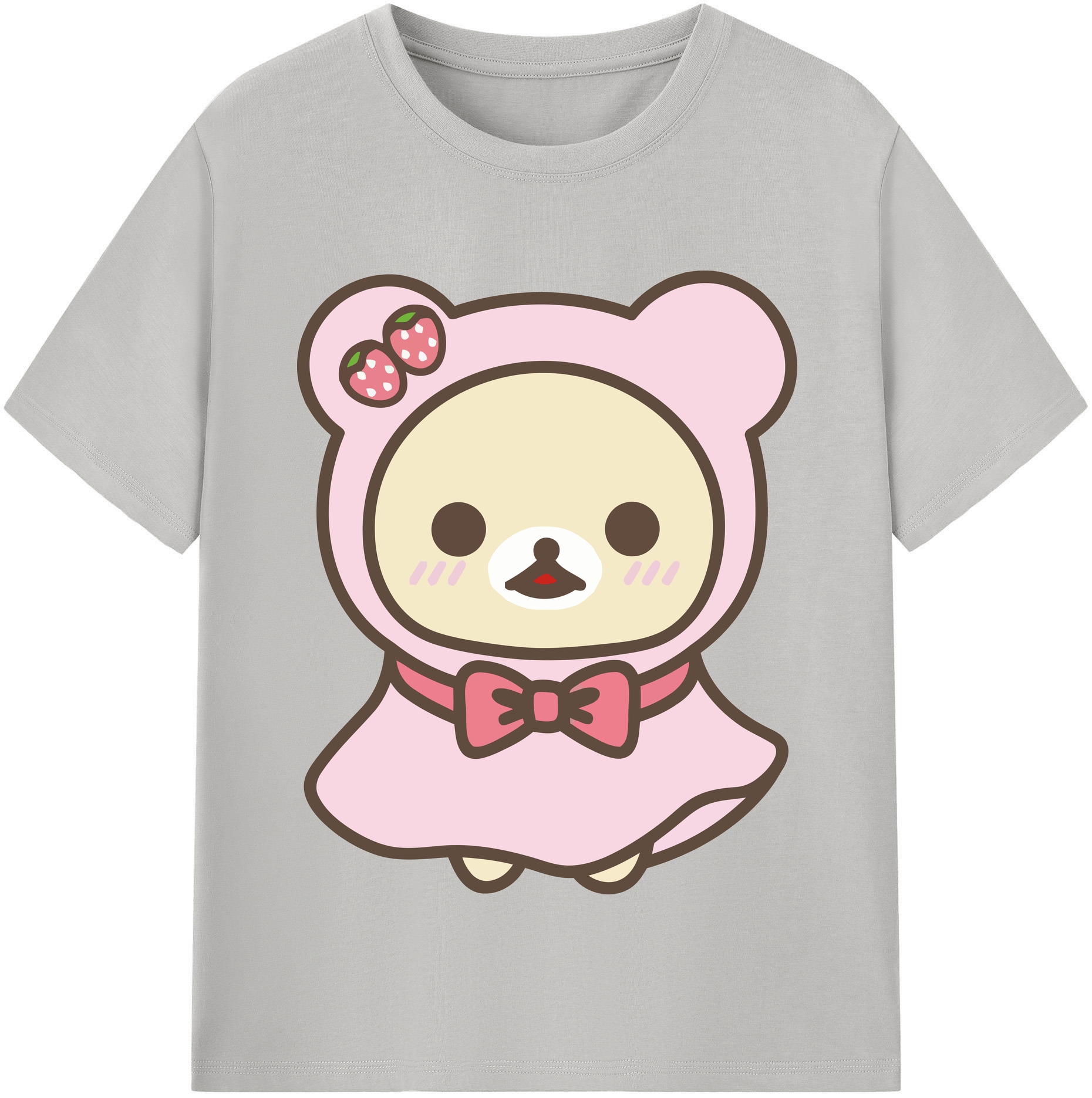 （画像用） リラックマ リラックマ キイロイトリ Rilakkuma Korilakkuma Kiiroitori レディースカジュアルプリントTシャツ（綿100％）