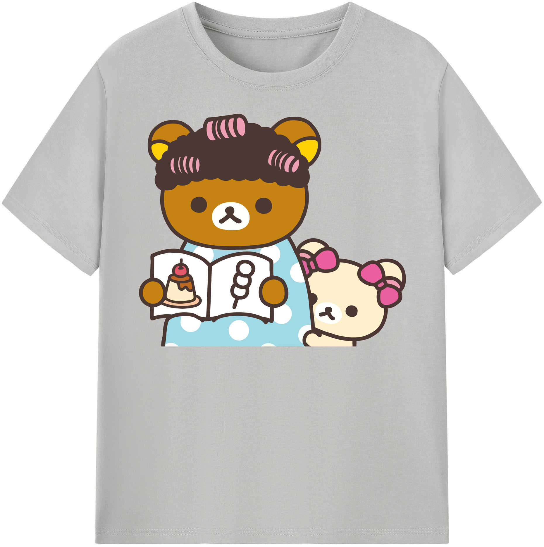 （画像用） リラックマ リラックマ キイロイトリ Rilakkuma Korilakkuma Kiiroitori レディースカジュアルプリントTシャツ（綿100％）
