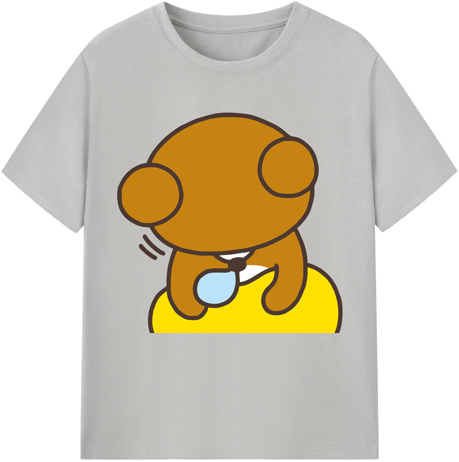 （画像用） リラックマ リラックマ キイロイトリ Rilakkuma Korilakkuma Kiiroitori レディースカジュアルプリントTシャツ（綿100％）