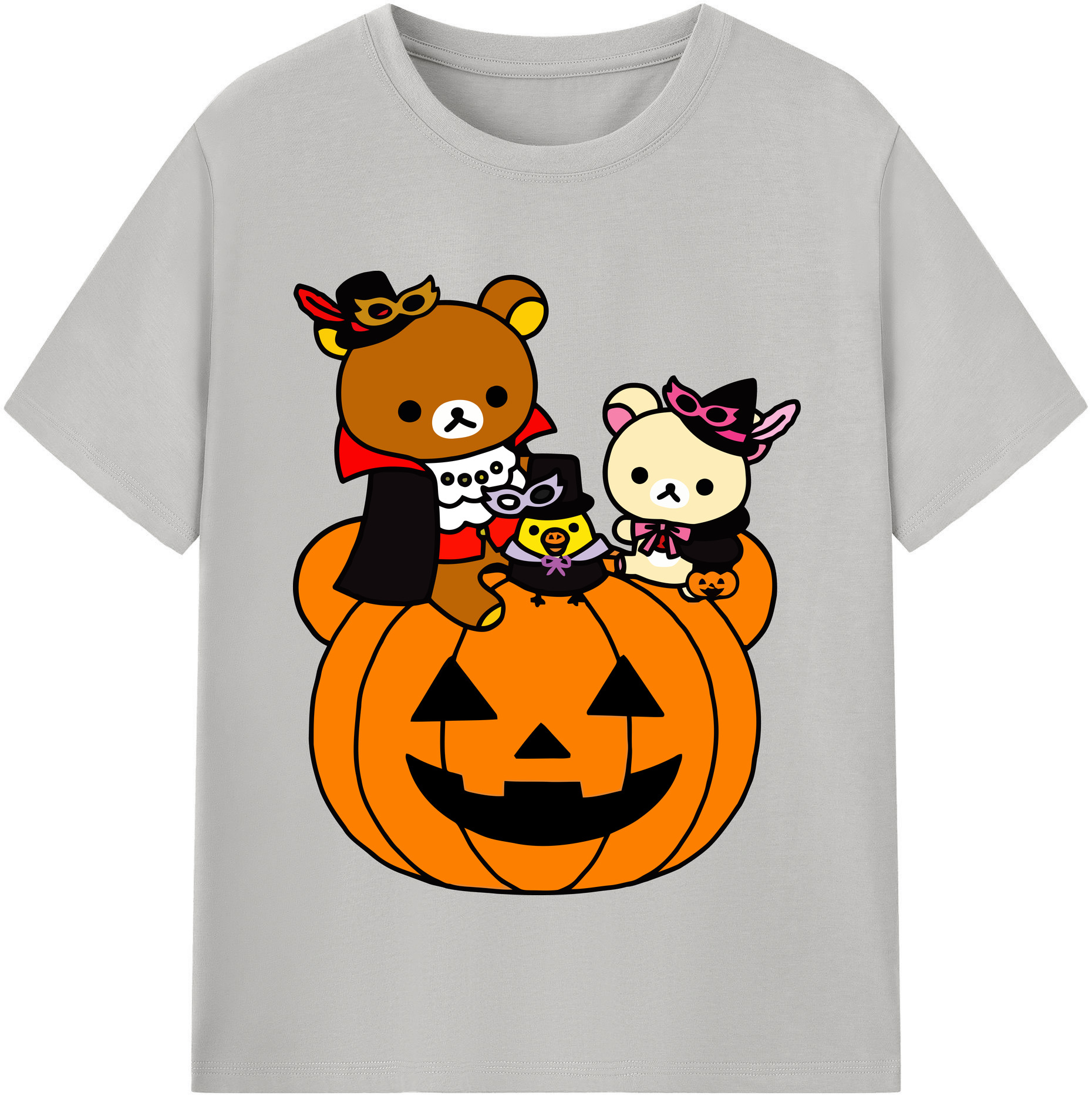 （画像用） リラックマ リラックマ キイロイトリ Rilakkuma Korilakkuma Kiiroitori レディースカジュアルプリントTシャツ（綿100％）