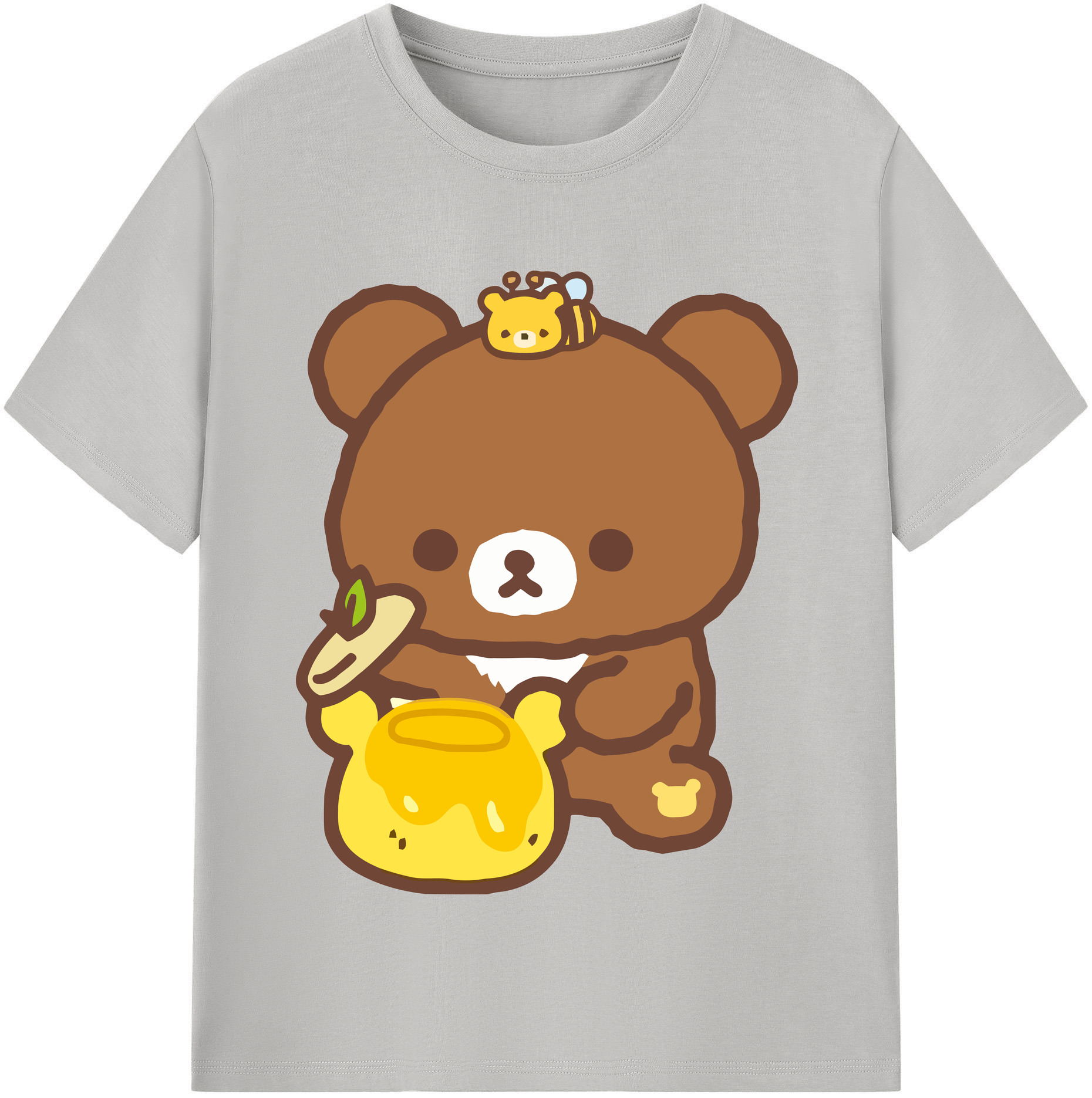 （画像用） リラックマ リラックマ キイロイトリ Rilakkuma Korilakkuma Kiiroitori レディースカジュアルプリントTシャツ（綿100％）