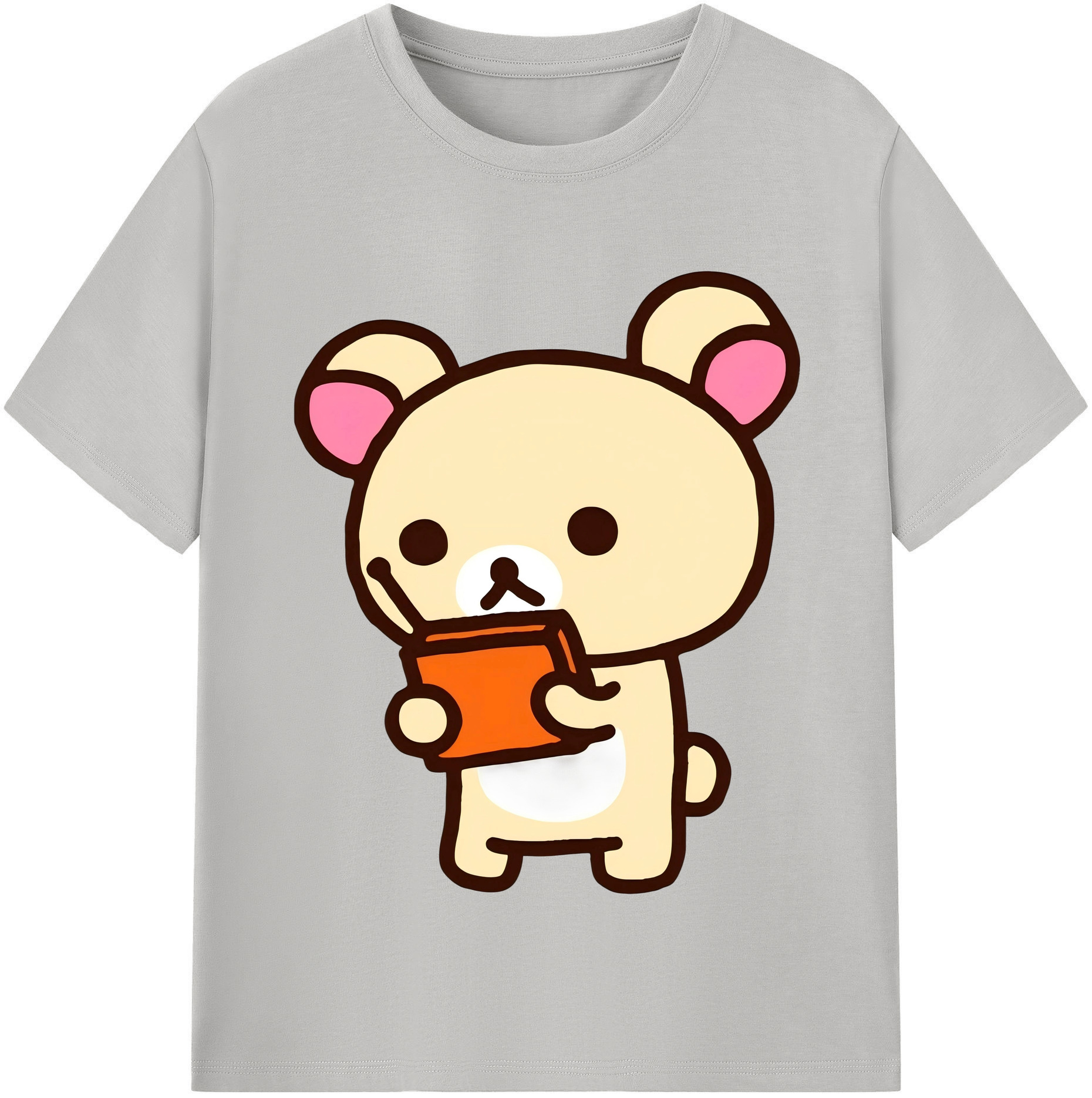 （画像用） リラックマ リラックマ キイロイトリ Rilakkuma Korilakkuma Kiiroitori レディースカジュアルプリントTシャツ（綿100％）