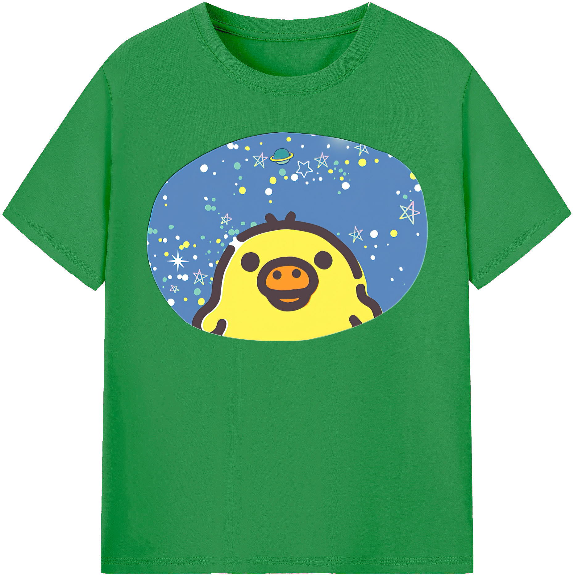 （画像用） リラックマ リラックマ キイロイトリ Rilakkuma Korilakkuma Kiiroitori レディースカジュアルプリントTシャツ（綿100％）