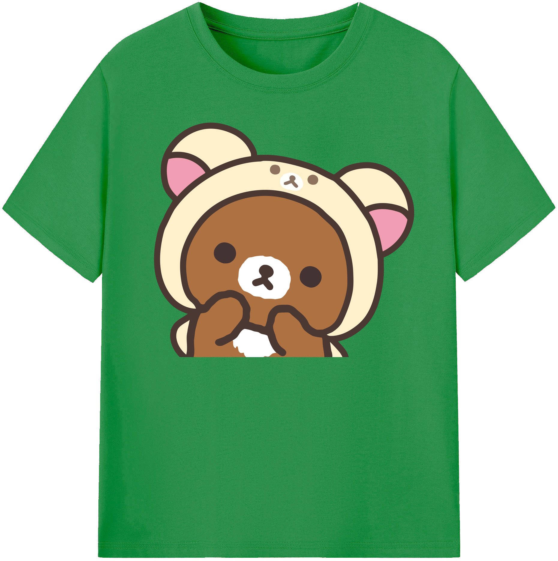 （画像用） リラックマ リラックマ キイロイトリ Rilakkuma Korilakkuma Kiiroitori レディースカジュアルプリントTシャツ（綿100％）