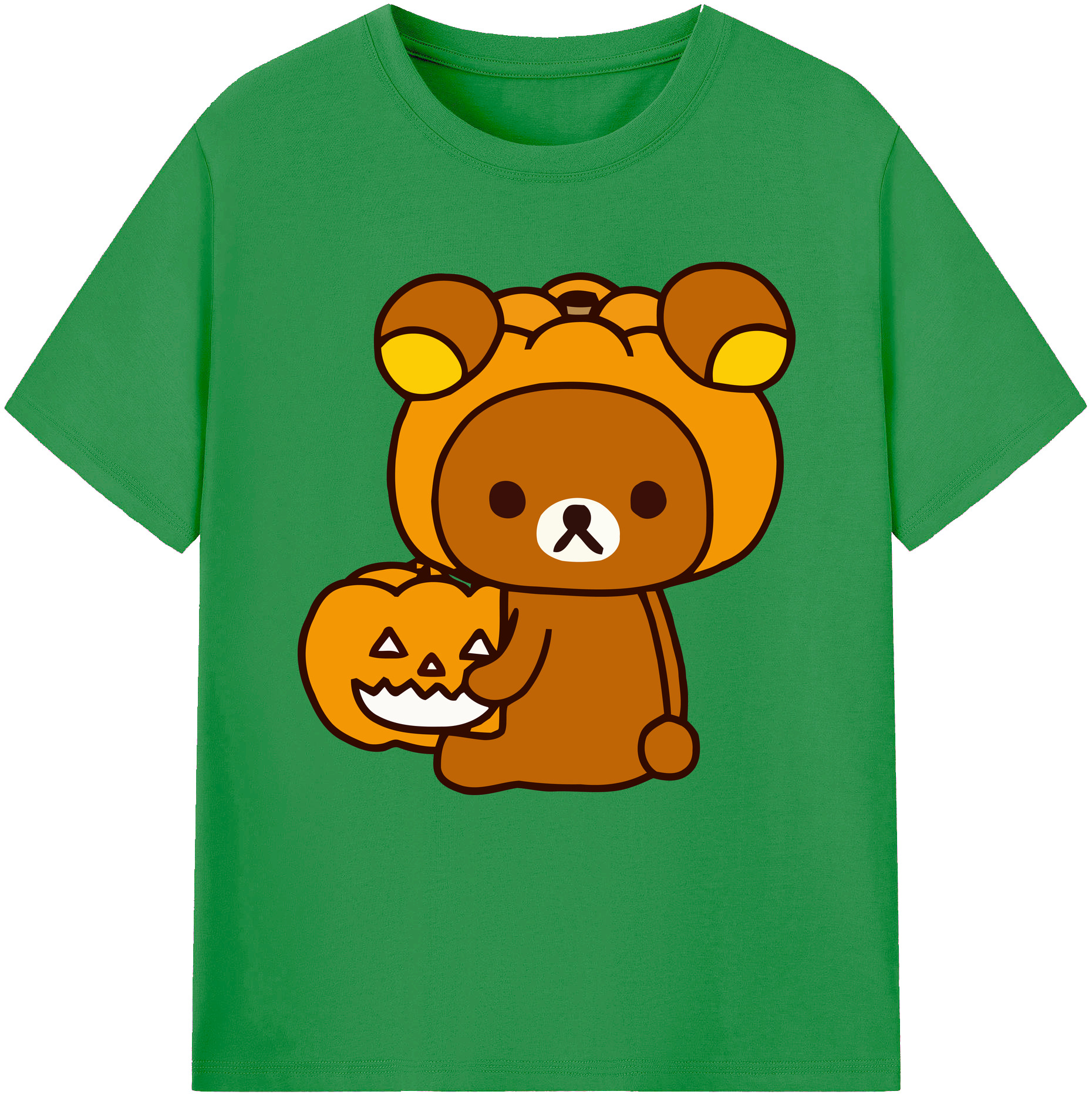（画像用） リラックマ リラックマ キイロイトリ Rilakkuma Korilakkuma Kiiroitori レディースカジュアルプリントTシャツ（綿100％）