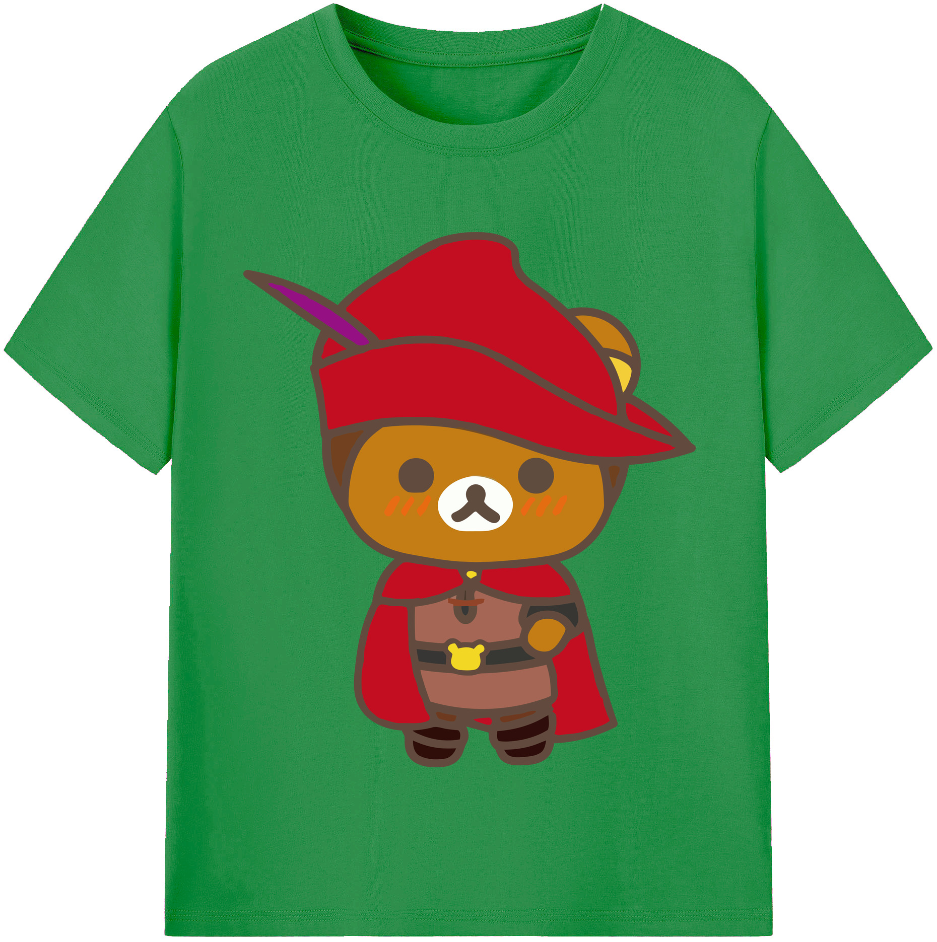 （画像用） リラックマ リラックマ キイロイトリ Rilakkuma Korilakkuma Kiiroitori レディースカジュアルプリントTシャツ（綿100％）