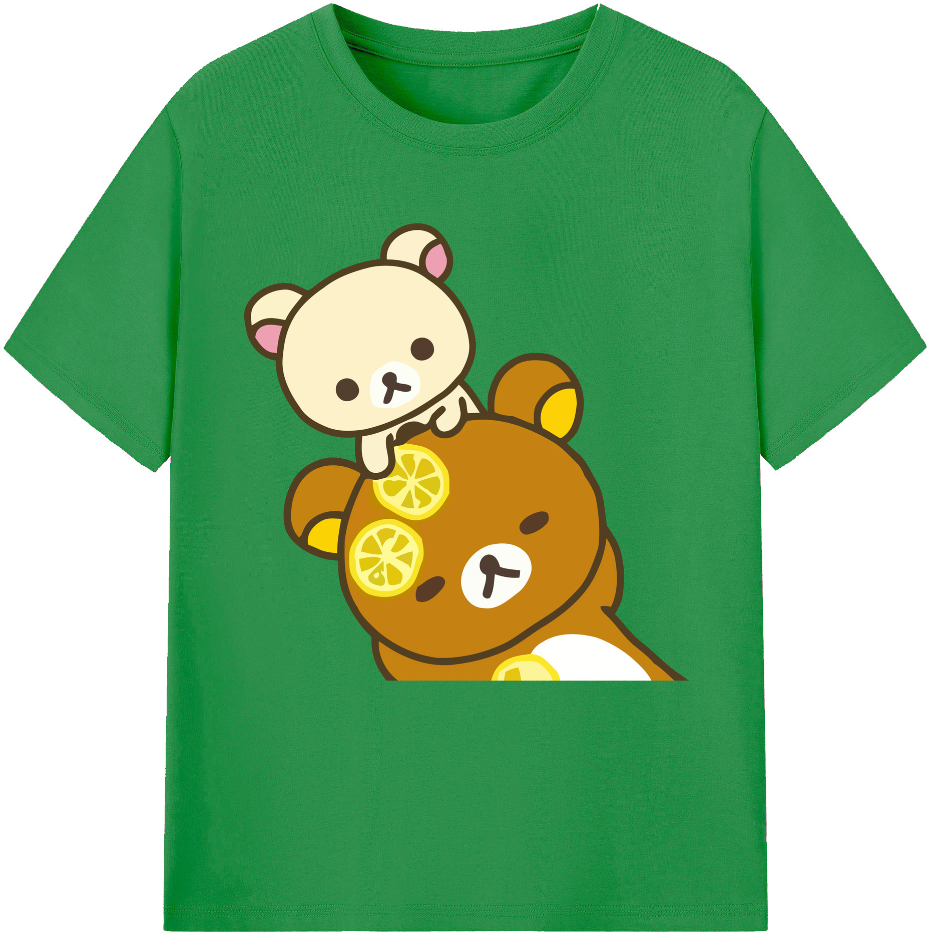 （画像用） リラックマ リラックマ キイロイトリ Rilakkuma Korilakkuma Kiiroitori レディースカジュアルプリントTシャツ（綿100％）