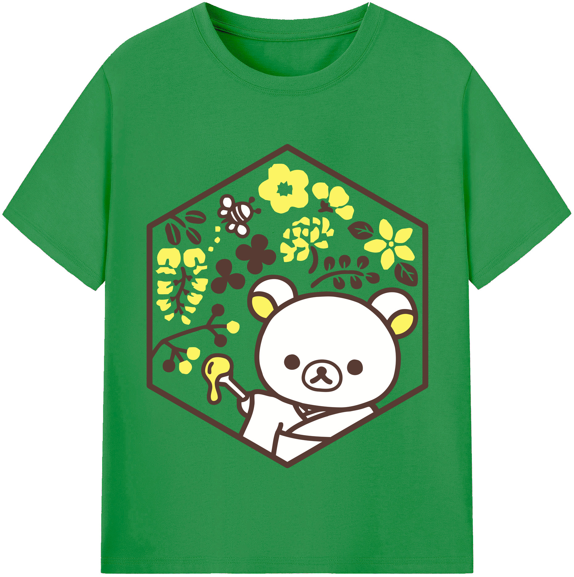 （画像用） リラックマ リラックマ キイロイトリ Rilakkuma Korilakkuma Kiiroitori レディースカジュアルプリントTシャツ（綿100％）