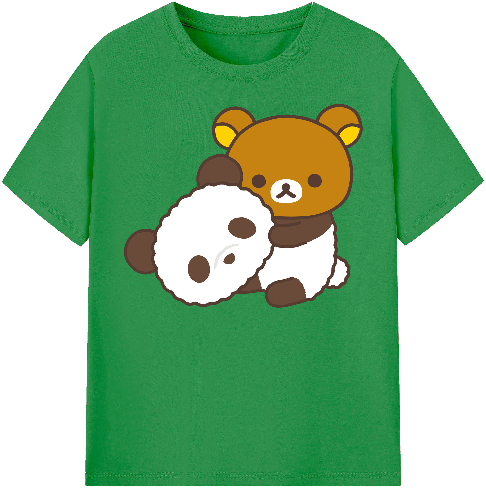 （画像用） リラックマ リラックマ キイロイトリ Rilakkuma Korilakkuma Kiiroitori レディースカジュアルプリントTシャツ（綿100％）