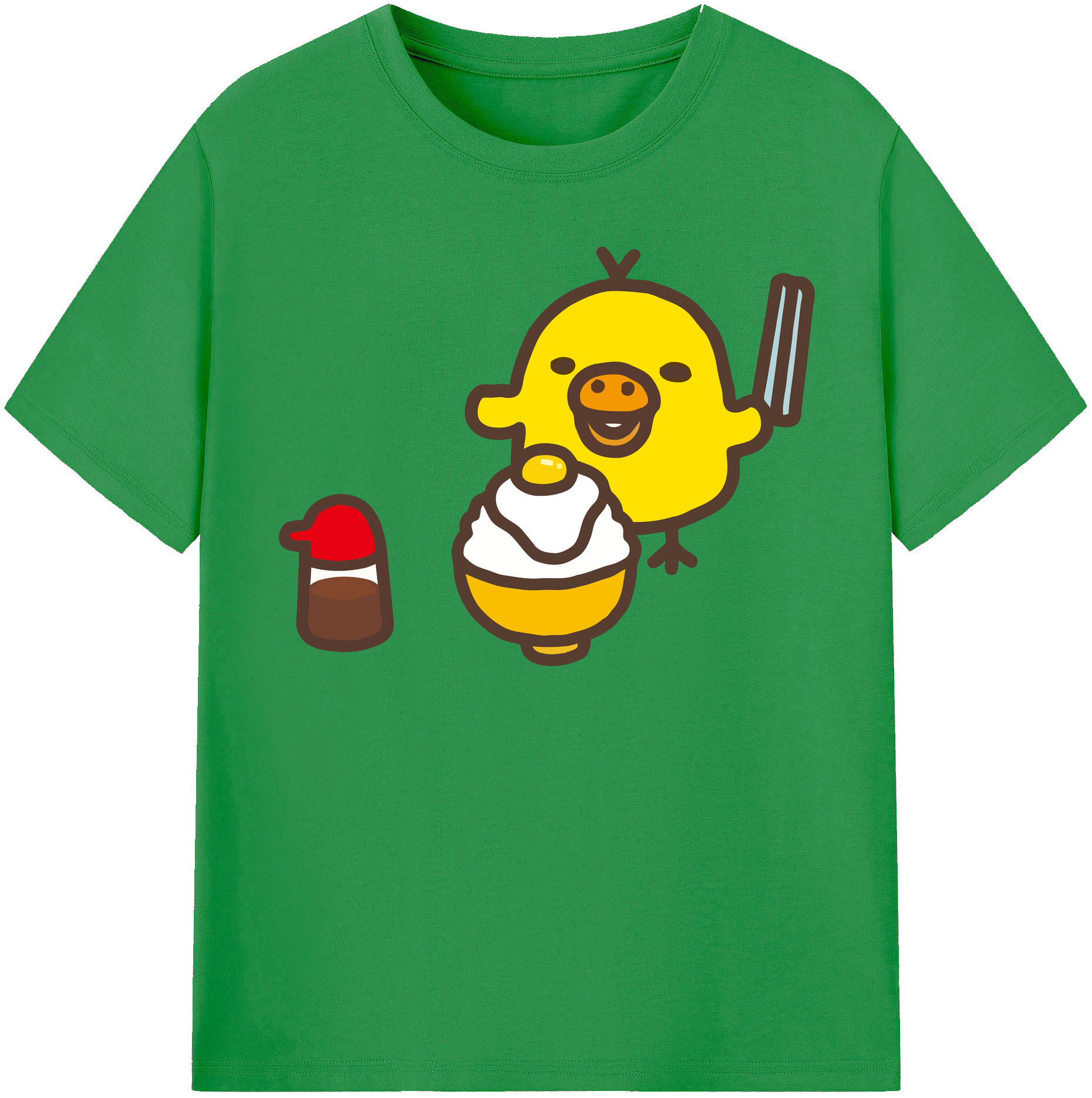 （画像用） リラックマ リラックマ キイロイトリ Rilakkuma Korilakkuma Kiiroitori レディースカジュアルプリントTシャツ（綿100％）