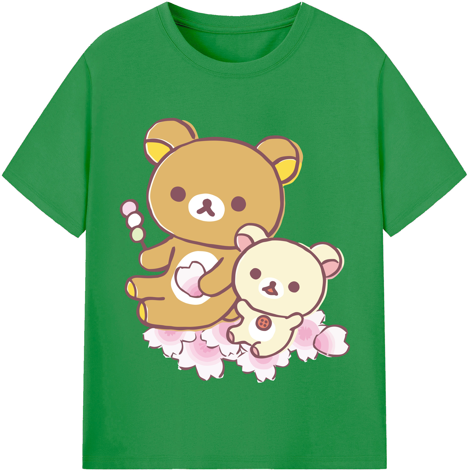 （画像用） リラックマ リラックマ キイロイトリ Rilakkuma Korilakkuma Kiiroitori レディースカジュアルプリントTシャツ（綿100％）