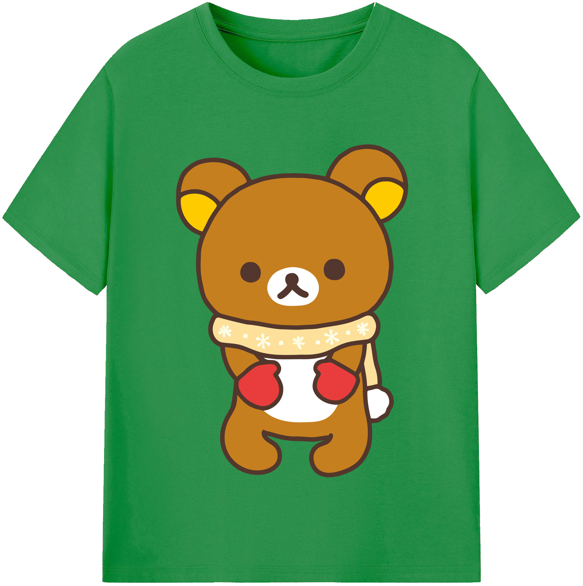 （画像用） リラックマ リラックマ キイロイトリ Rilakkuma Korilakkuma Kiiroitori レディースカジュアルプリントTシャツ（綿100％）