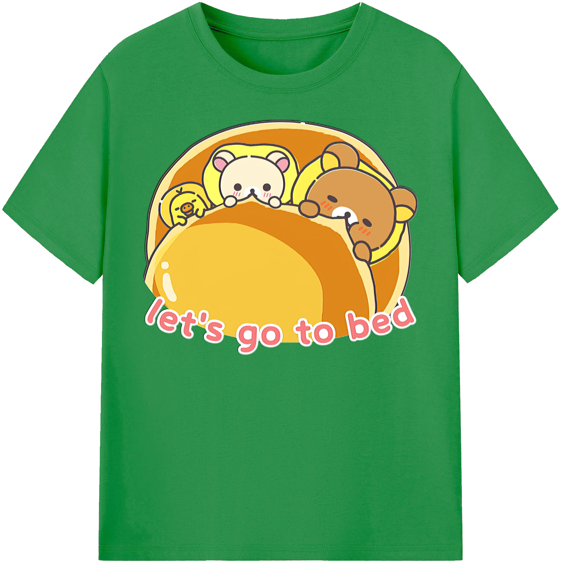 （画像用） リラックマ リラックマ キイロイトリ Rilakkuma Korilakkuma Kiiroitori レディースカジュアルプリントTシャツ（綿100％）