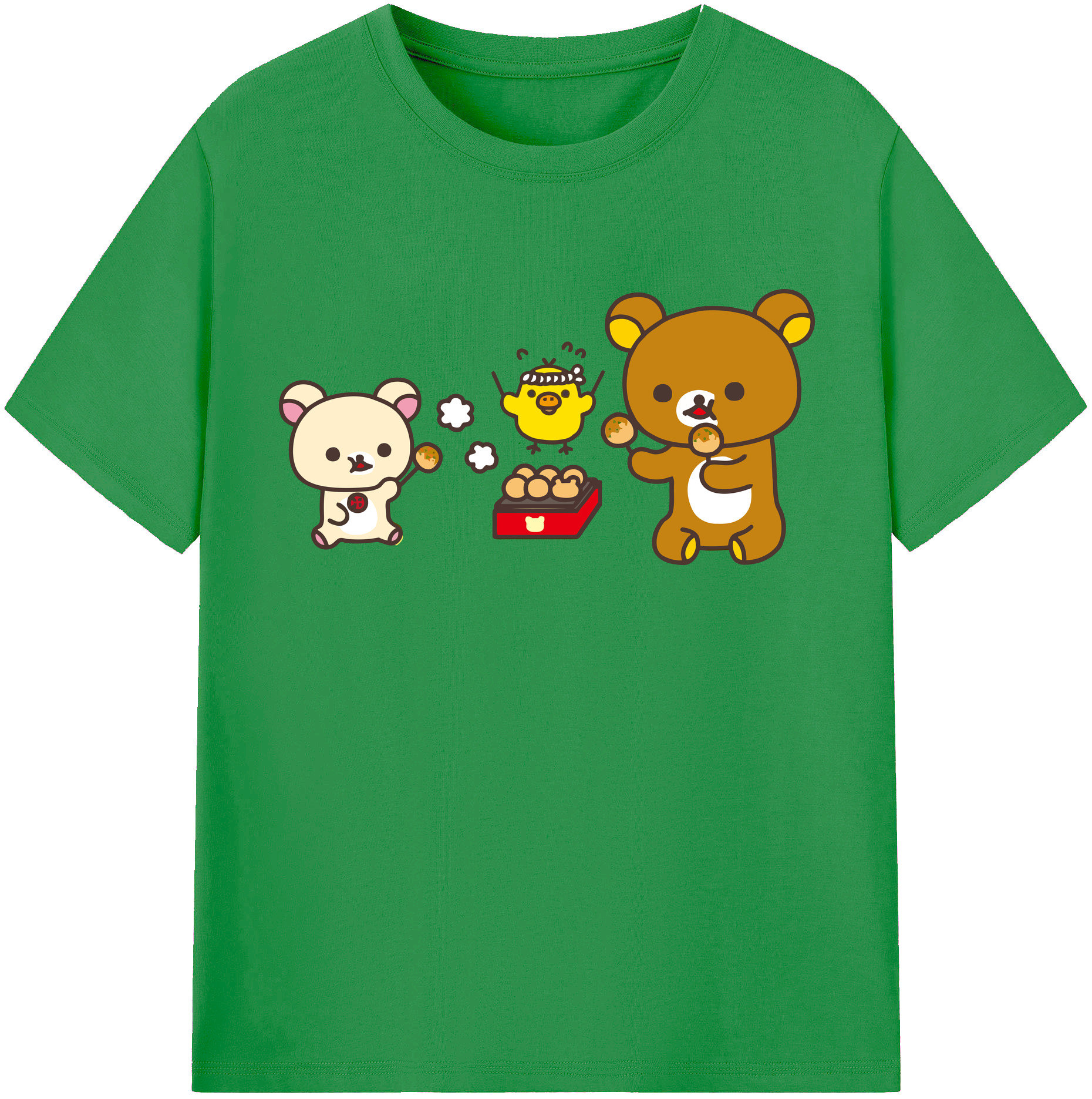 （画像用） リラックマ リラックマ キイロイトリ Rilakkuma Korilakkuma Kiiroitori レディースカジュアルプリントTシャツ（綿100％）