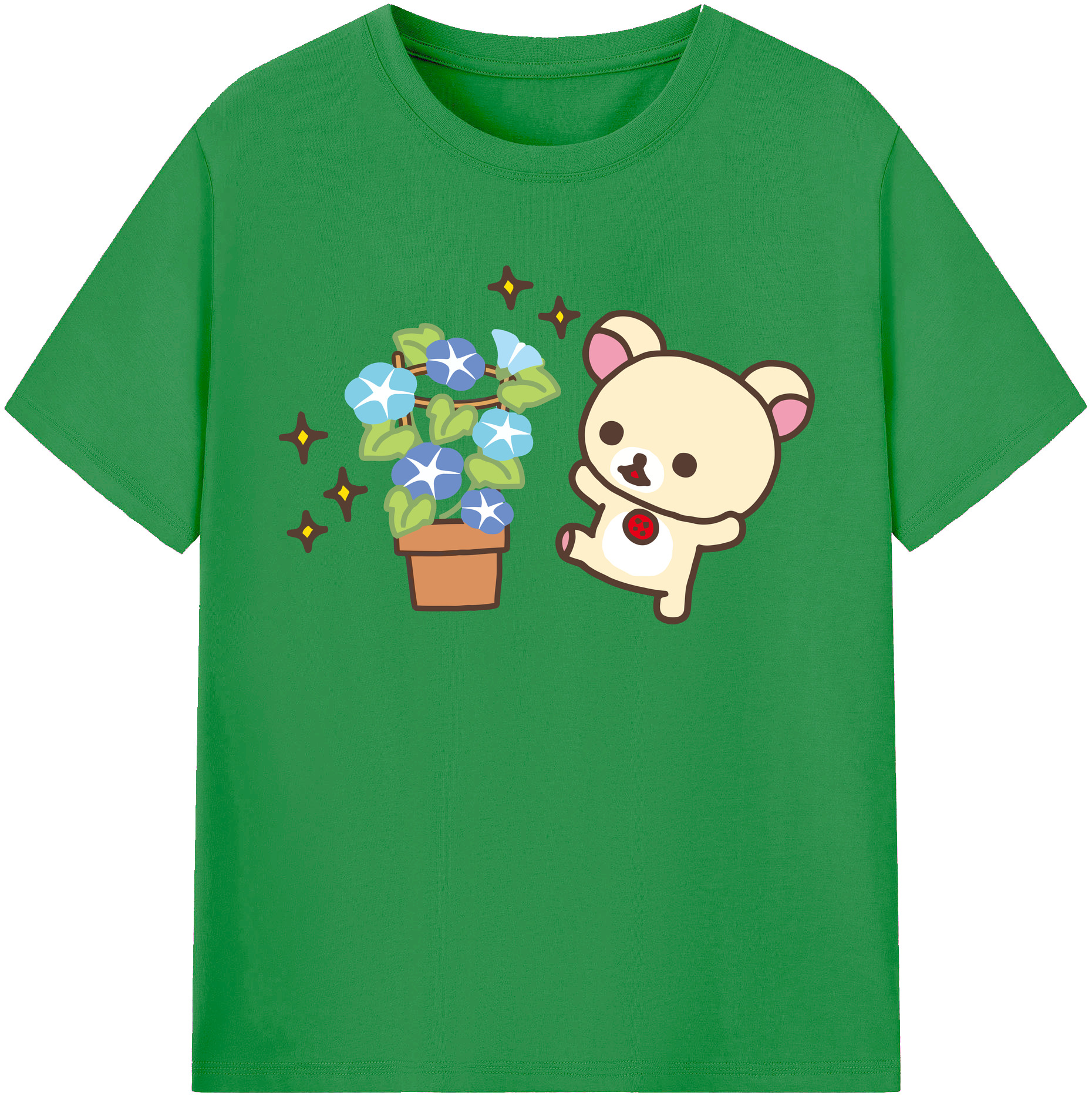 （画像用） リラックマ リラックマ キイロイトリ Rilakkuma Korilakkuma Kiiroitori レディースカジュアルプリントTシャツ（綿100％）