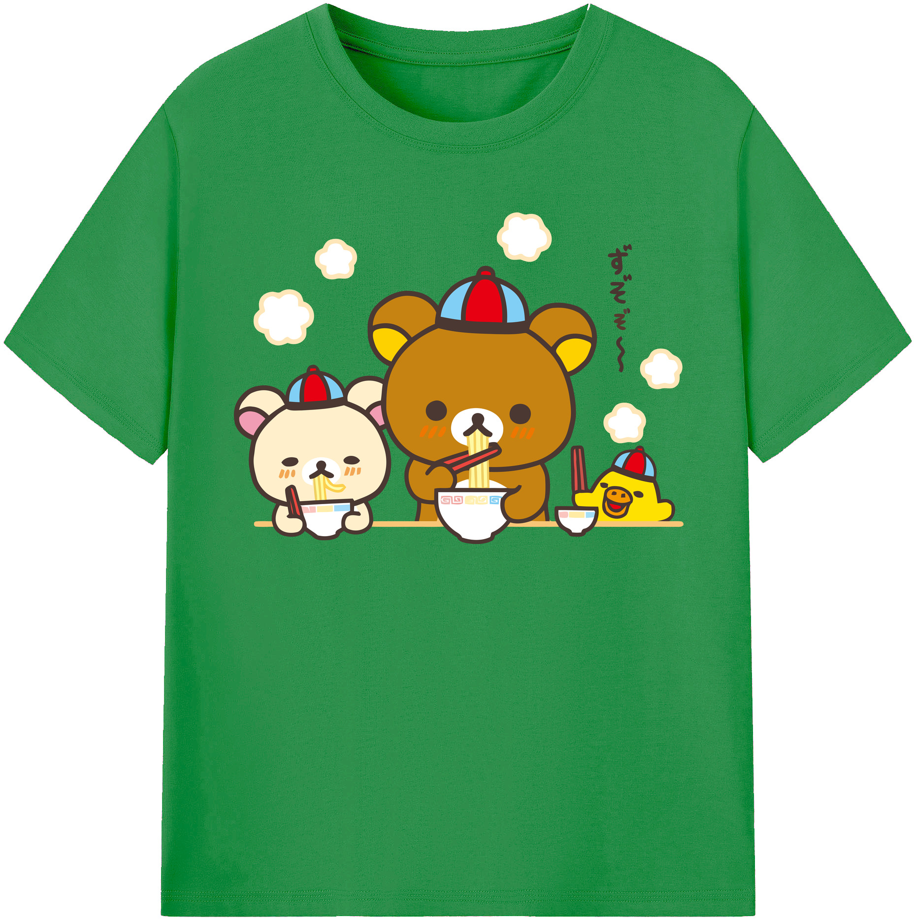 （画像用） リラックマ リラックマ キイロイトリ Rilakkuma Korilakkuma Kiiroitori レディースカジュアルプリントTシャツ（綿100％）