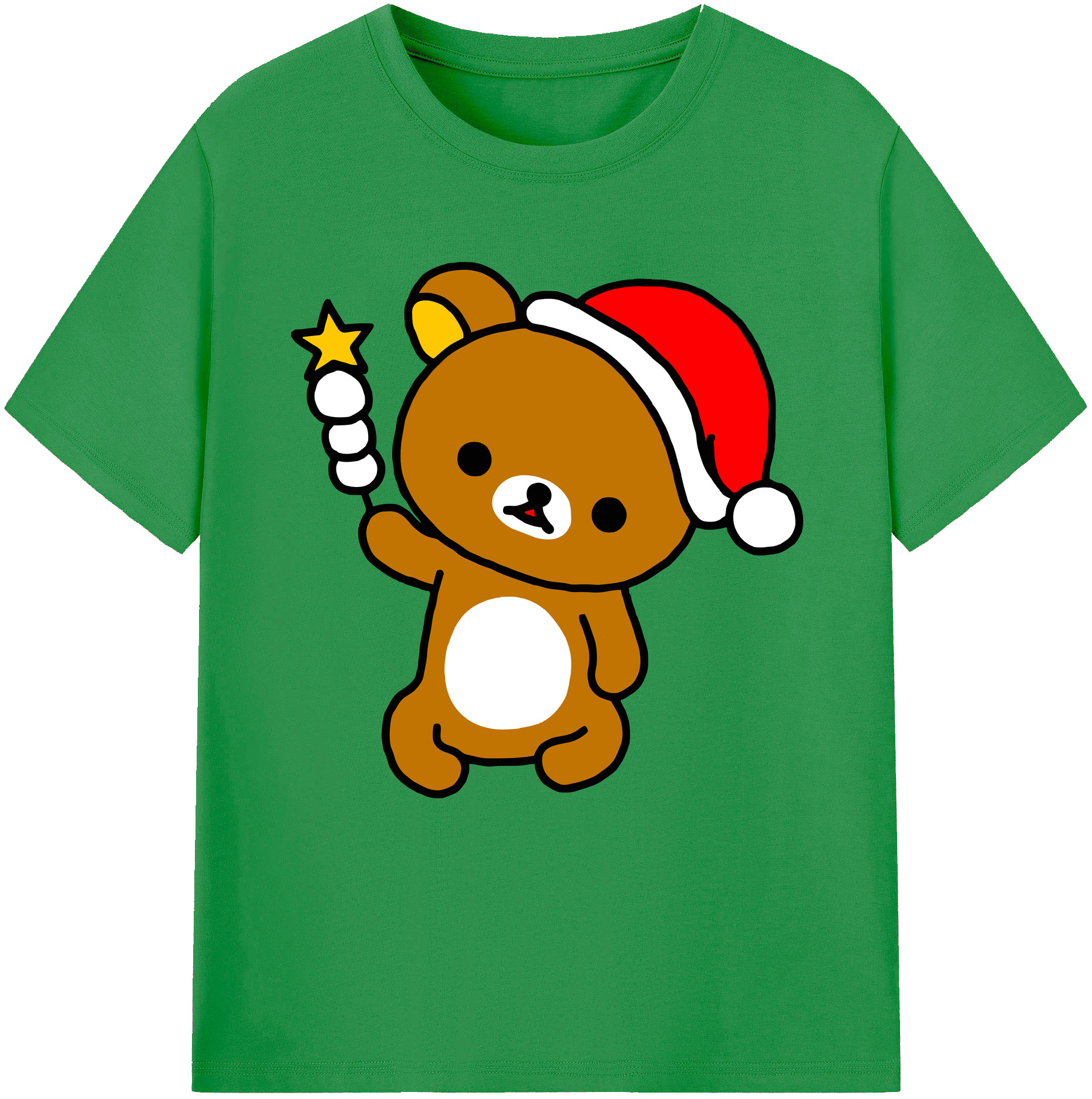 （画像用） リラックマ リラックマ キイロイトリ Rilakkuma Korilakkuma Kiiroitori レディースカジュアルプリントTシャツ（綿100％）