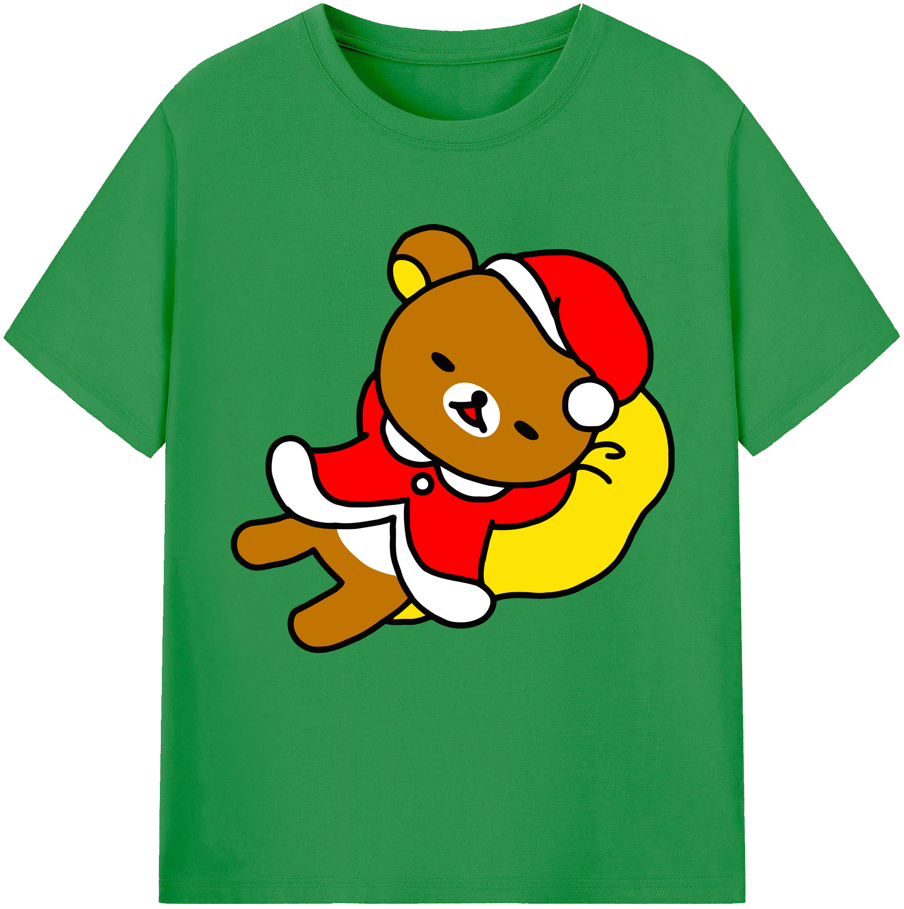 （画像用） リラックマ リラックマ キイロイトリ Rilakkuma Korilakkuma Kiiroitori レディースカジュアルプリントTシャツ（綿100％）
