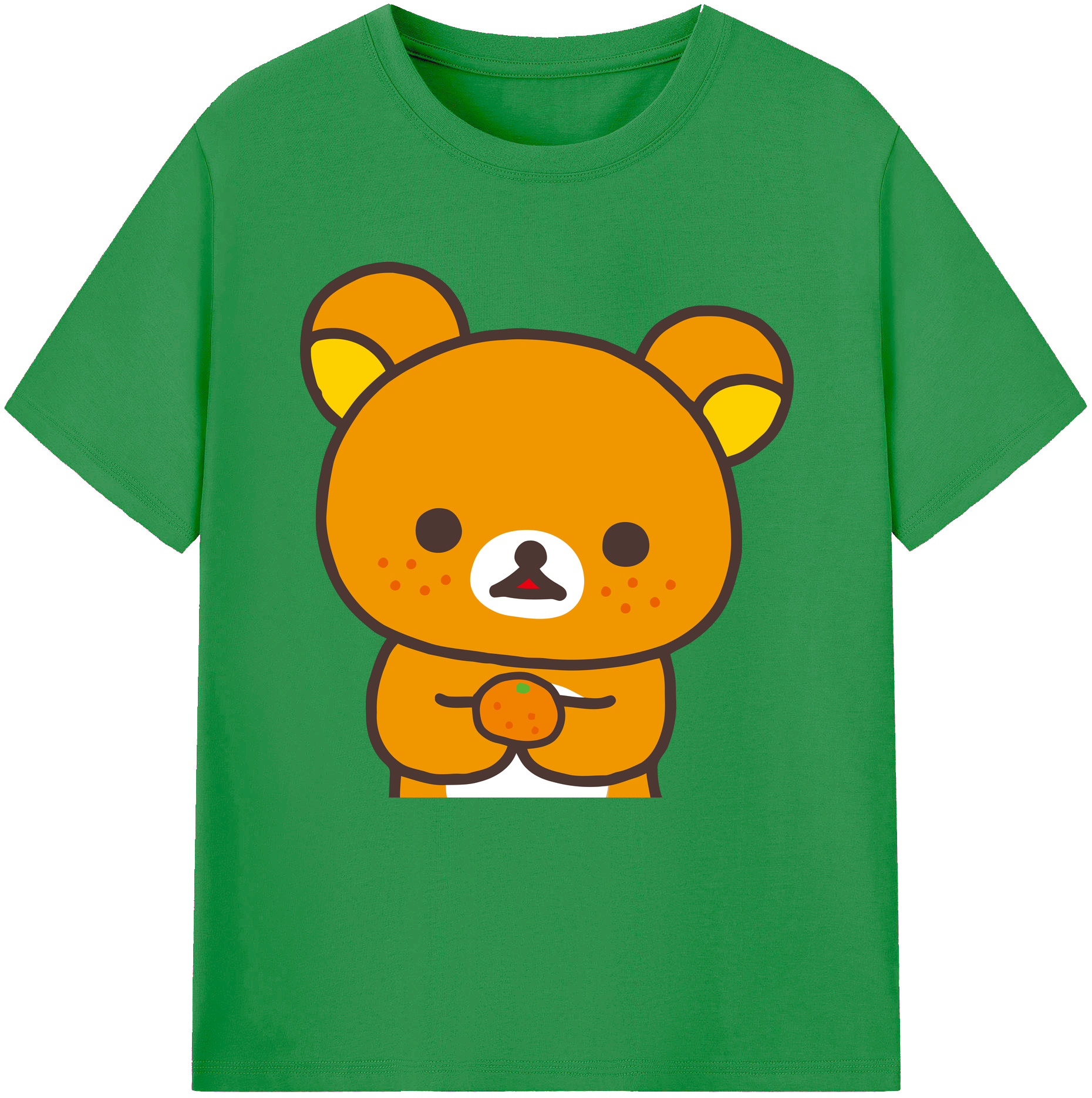 （画像用） リラックマ リラックマ キイロイトリ Rilakkuma Korilakkuma Kiiroitori レディースカジュアルプリントTシャツ（綿100％）