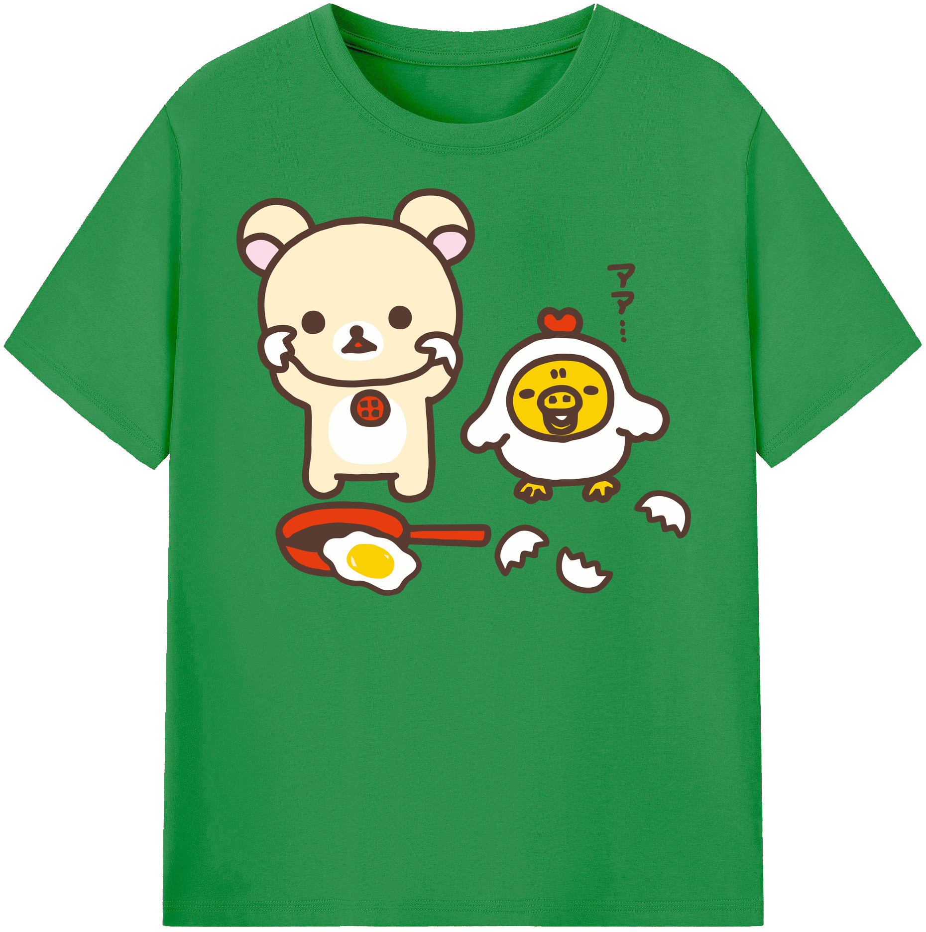 （画像用） リラックマ リラックマ キイロイトリ Rilakkuma Korilakkuma Kiiroitori レディースカジュアルプリントTシャツ（綿100％）