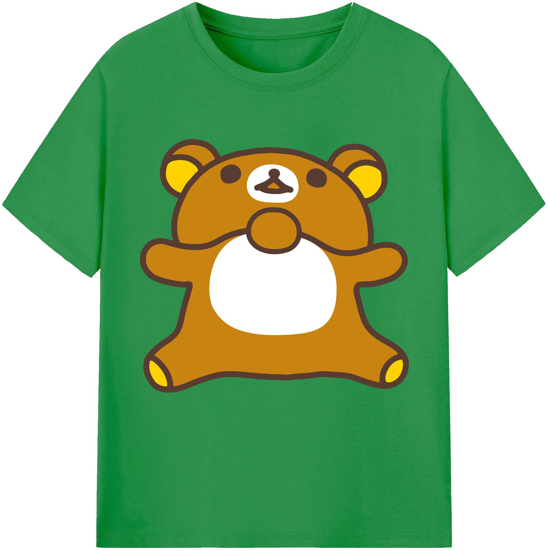 （画像用） リラックマ リラックマ キイロイトリ Rilakkuma Korilakkuma Kiiroitori レディースカジュアルプリントTシャツ（綿100％）