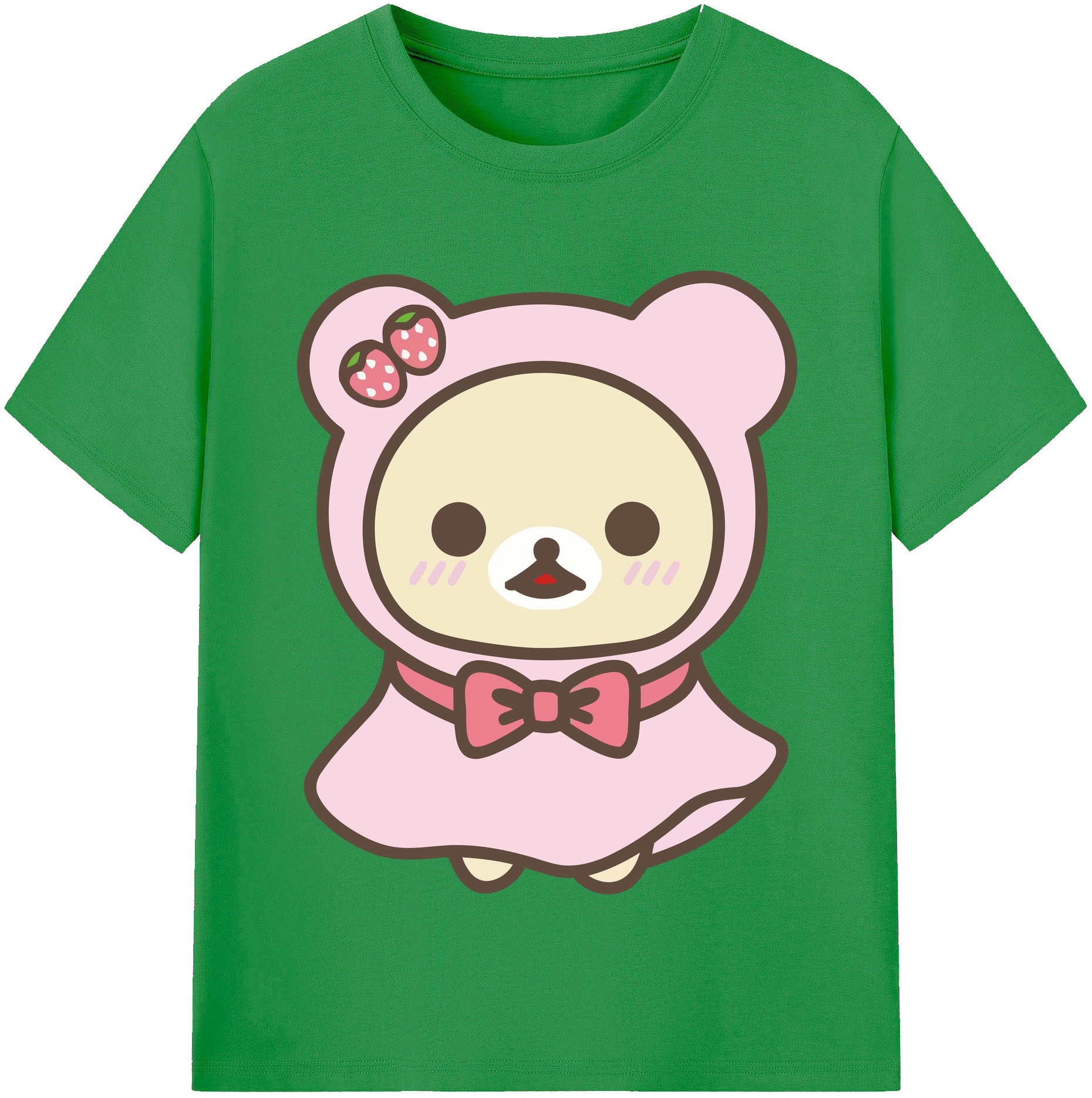 （画像用） リラックマ リラックマ キイロイトリ Rilakkuma Korilakkuma Kiiroitori レディースカジュアルプリントTシャツ（綿100％）