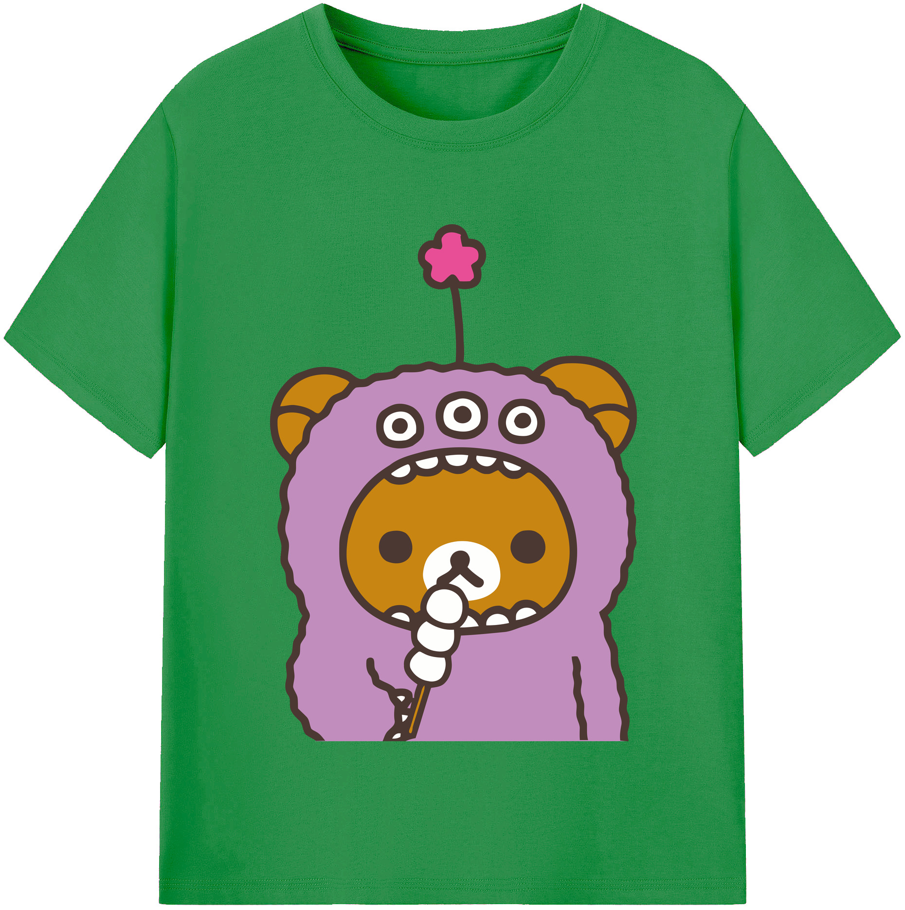 （画像用） リラックマ リラックマ キイロイトリ Rilakkuma Korilakkuma Kiiroitori レディースカジュアルプリントTシャツ（綿100％）