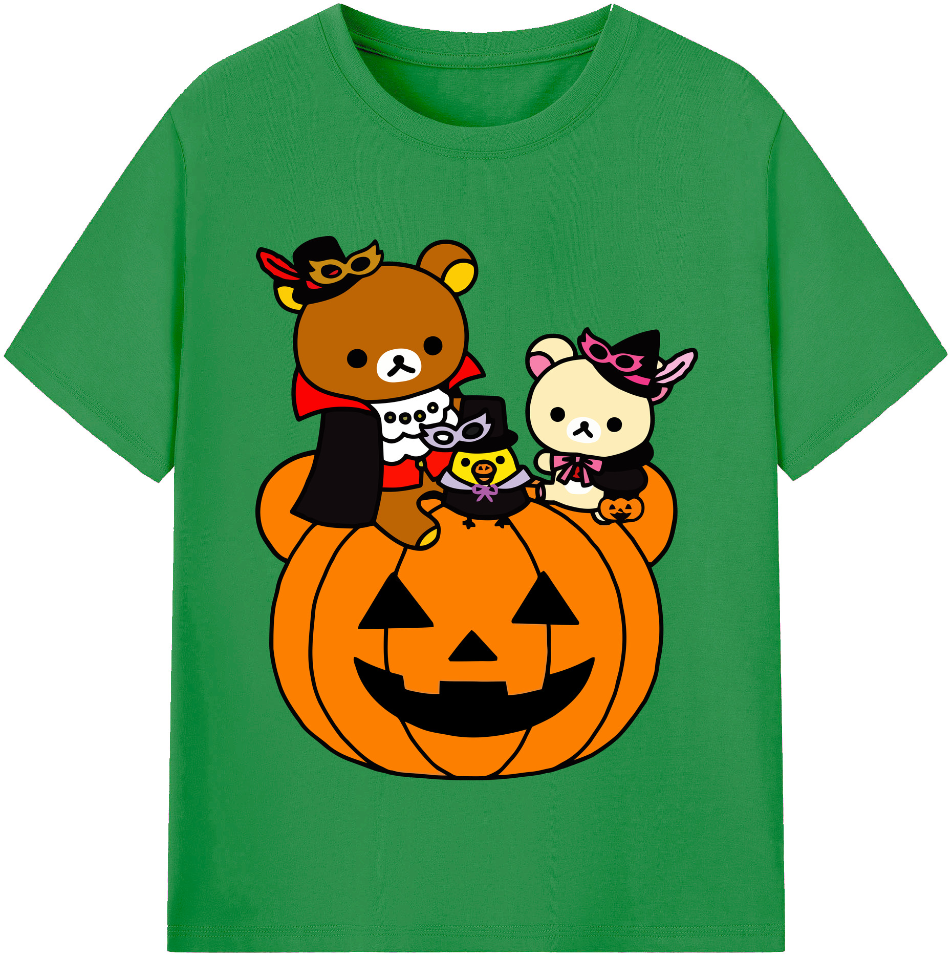 （画像用） リラックマ リラックマ キイロイトリ Rilakkuma Korilakkuma Kiiroitori レディースカジュアルプリントTシャツ（綿100％）