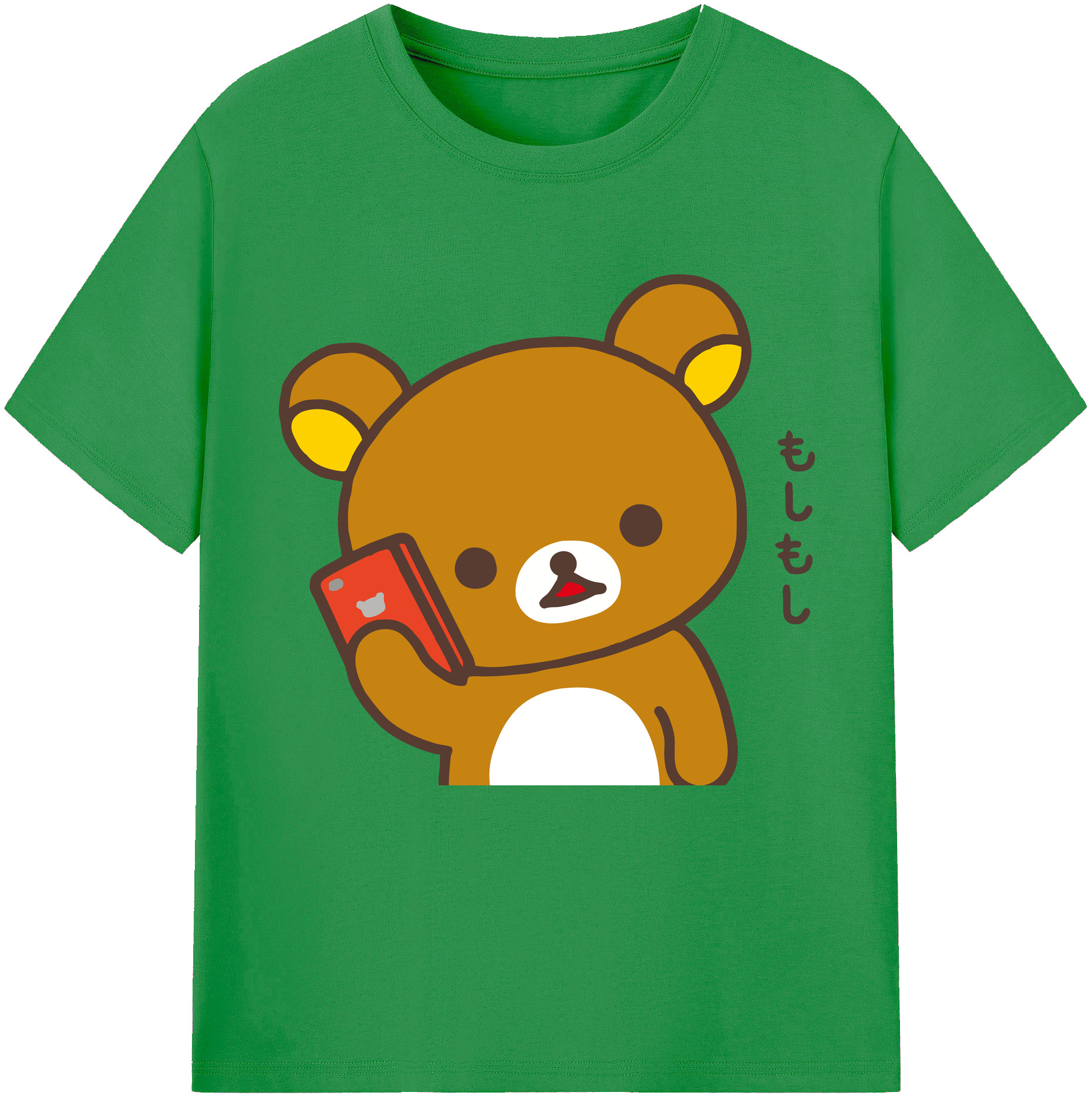 （画像用） リラックマ リラックマ キイロイトリ Rilakkuma Korilakkuma Kiiroitori レディースカジュアルプリントTシャツ（綿100％）