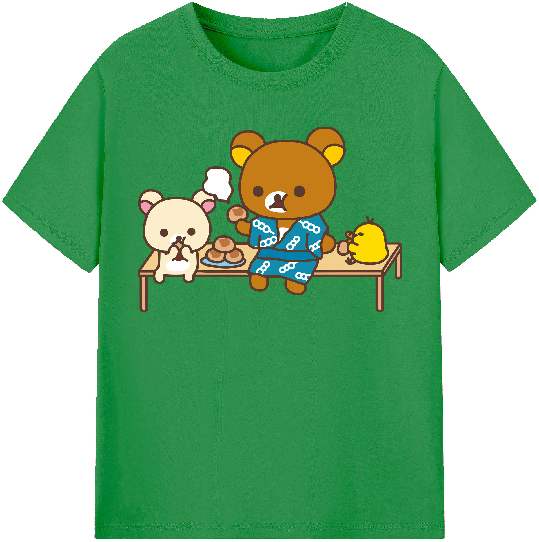 （画像用） リラックマ リラックマ キイロイトリ Rilakkuma Korilakkuma Kiiroitori レディースカジュアルプリントTシャツ（綿100％）