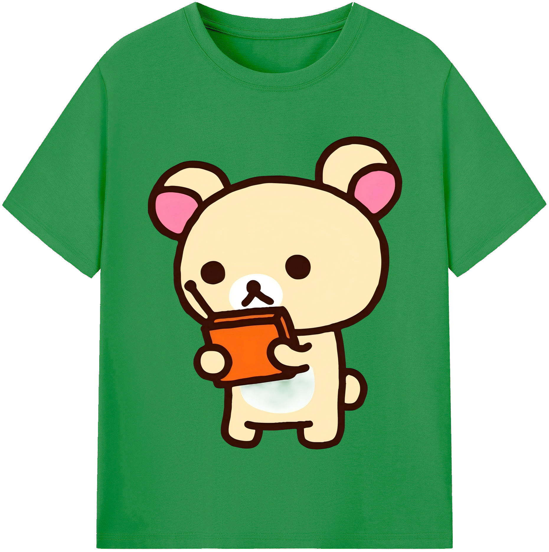 （画像用） リラックマ リラックマ キイロイトリ Rilakkuma Korilakkuma Kiiroitori レディースカジュアルプリントTシャツ（綿100％）