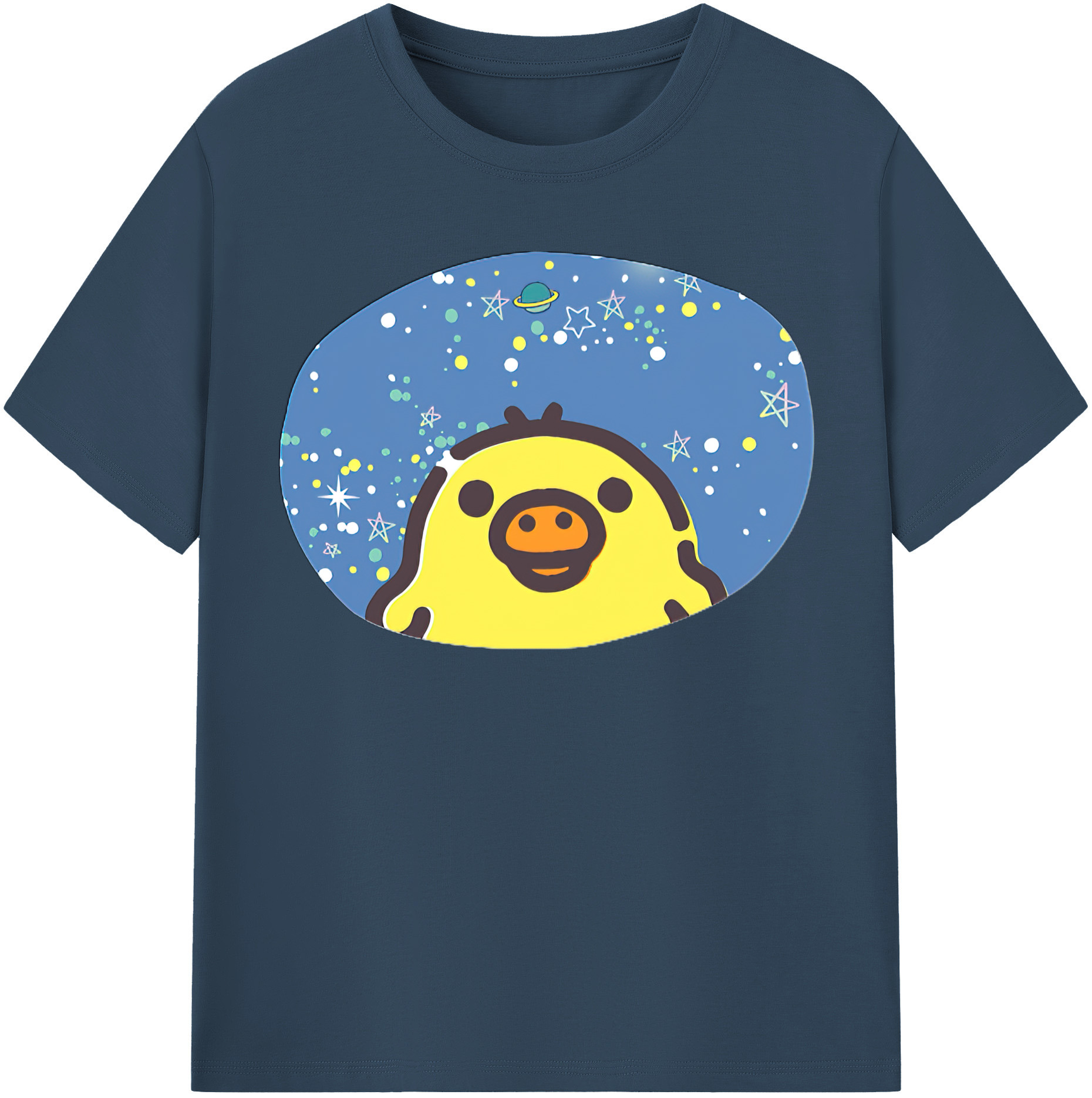 （画像用） リラックマ リラックマ キイロイトリ Rilakkuma Korilakkuma Kiiroitori レディースカジュアルプリントTシャツ（綿100％）