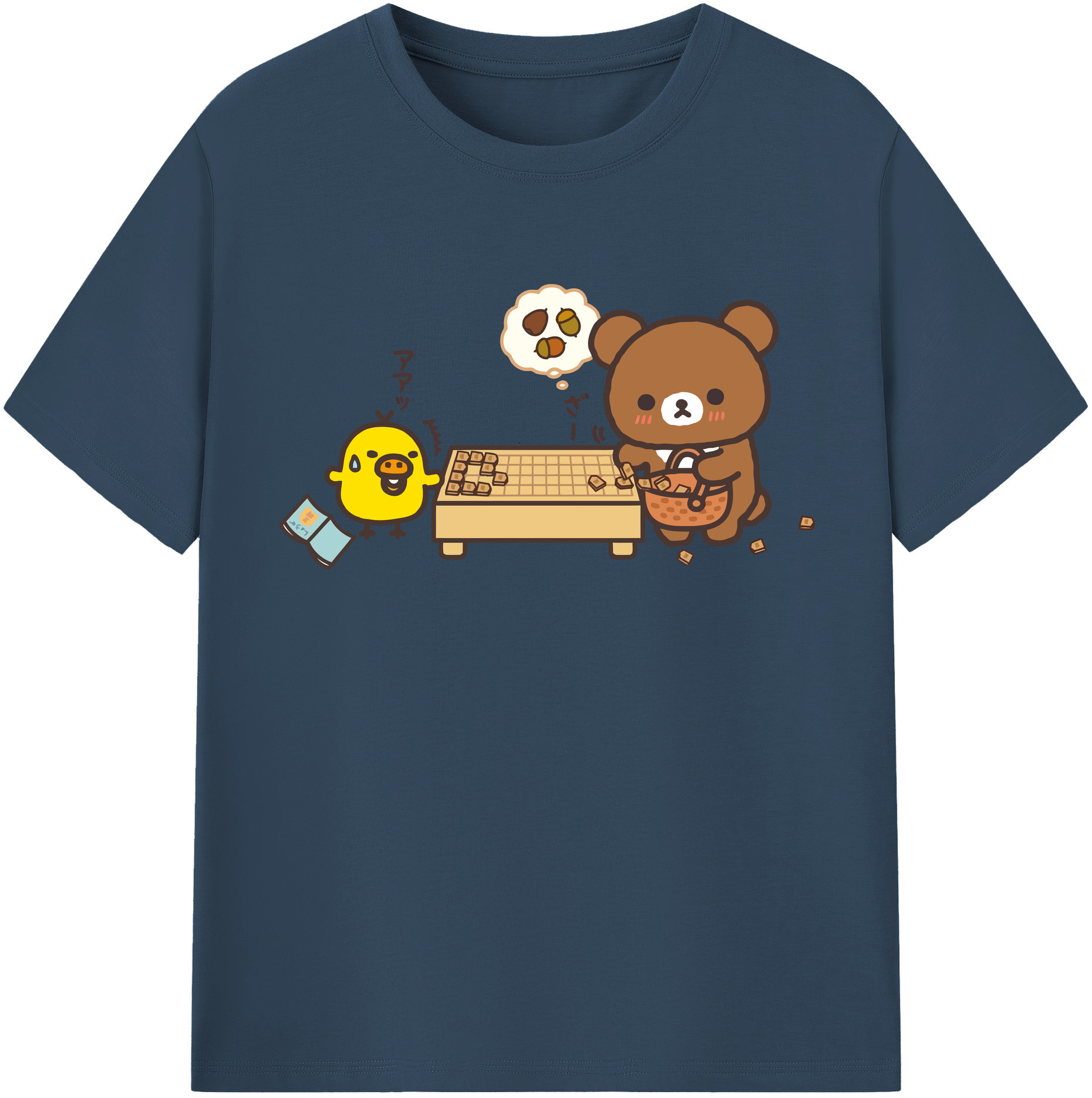 （画像用） リラックマ リラックマ キイロイトリ Rilakkuma Korilakkuma Kiiroitori レディースカジュアルプリントTシャツ（綿100％）