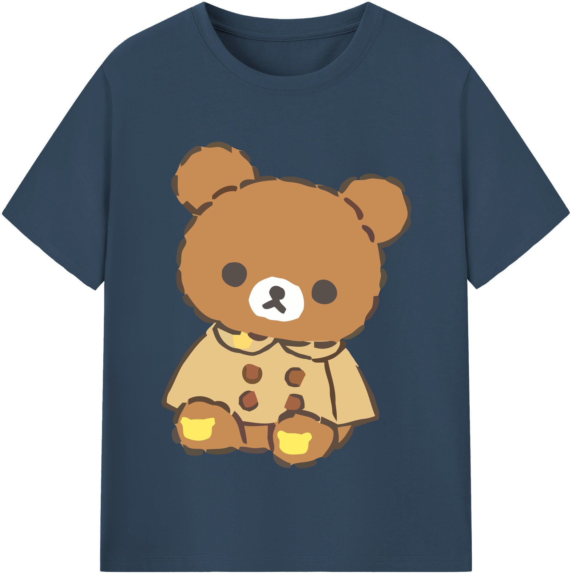 （画像用） リラックマ リラックマ キイロイトリ Rilakkuma Korilakkuma Kiiroitori レディースカジュアルプリントTシャツ（綿100％）
