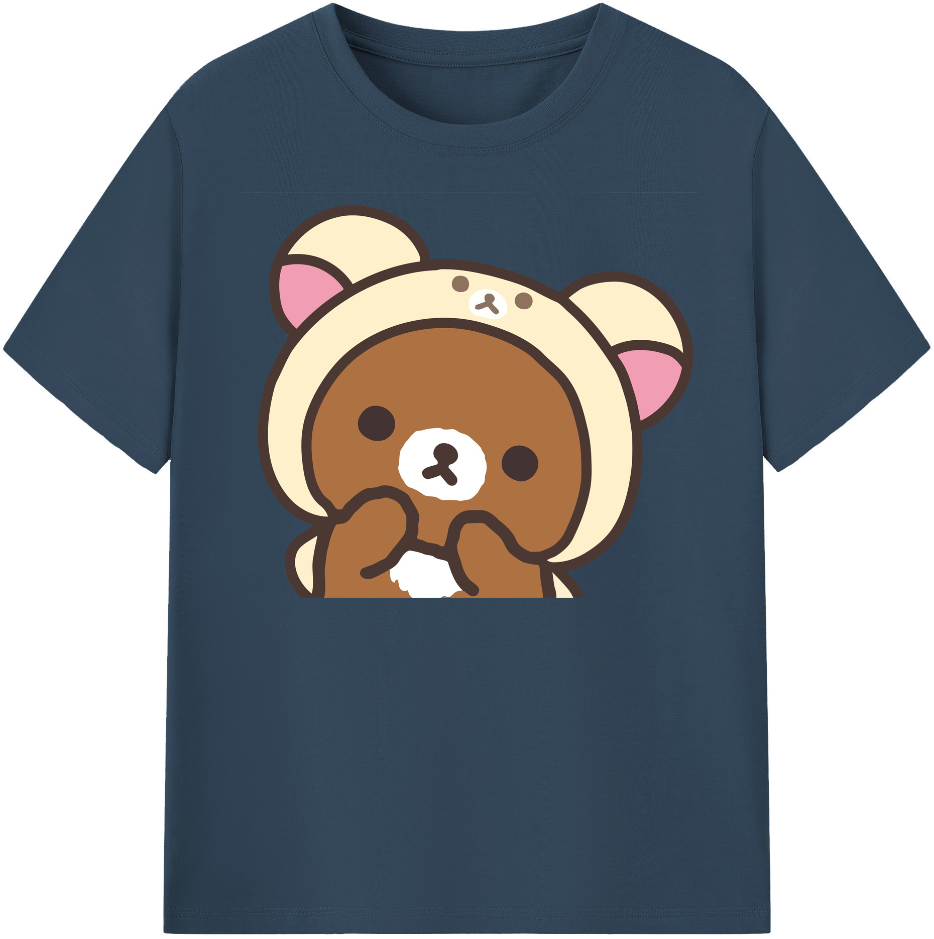 （画像用） リラックマ リラックマ キイロイトリ Rilakkuma Korilakkuma Kiiroitori レディースカジュアルプリントTシャツ（綿100％）